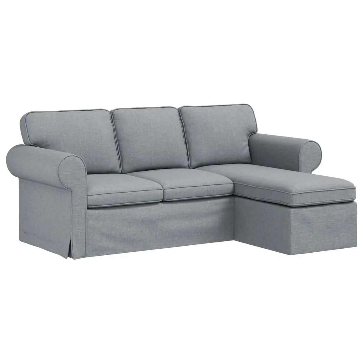 Canapé Gris clair 195 x 138 x 80 cm tissu - XIOS