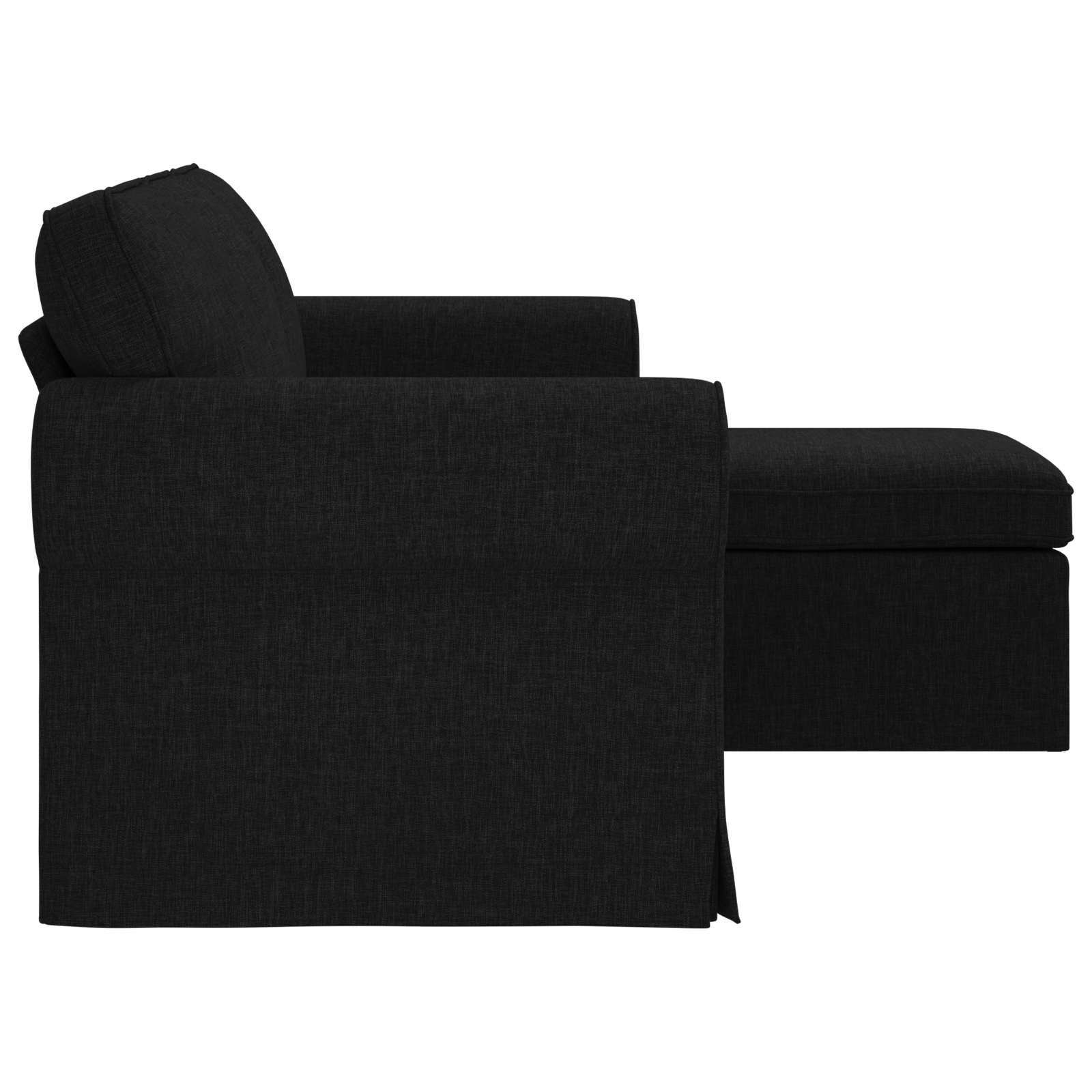 Canapé Noir 195 x 138 x 80 cm tissu