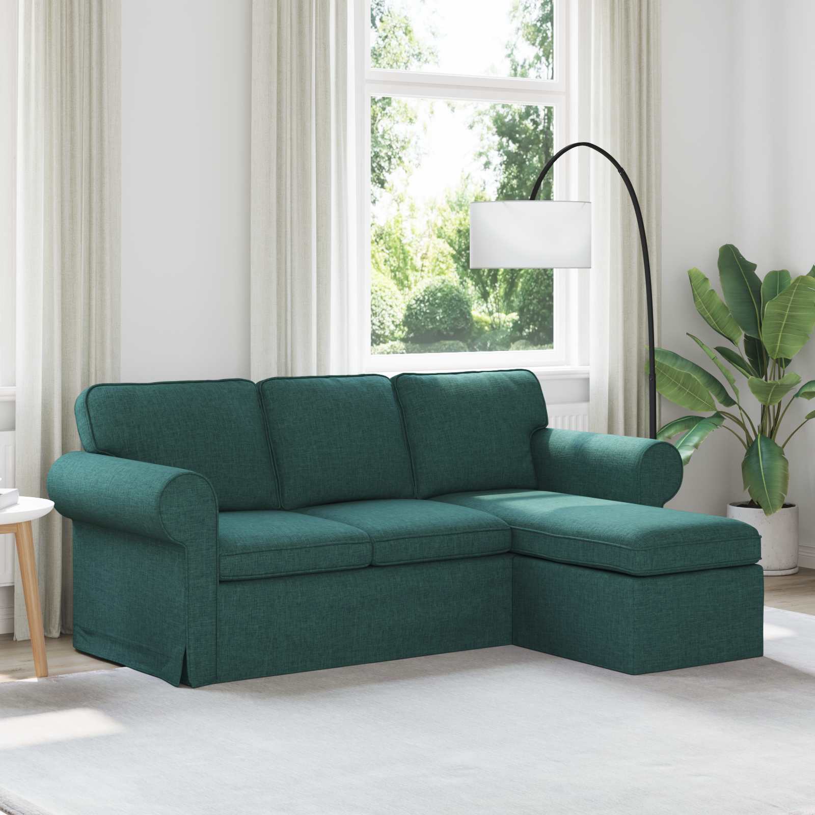 Canapé Vert foncé 195 x 138 x 80 cm tissu - XIOS