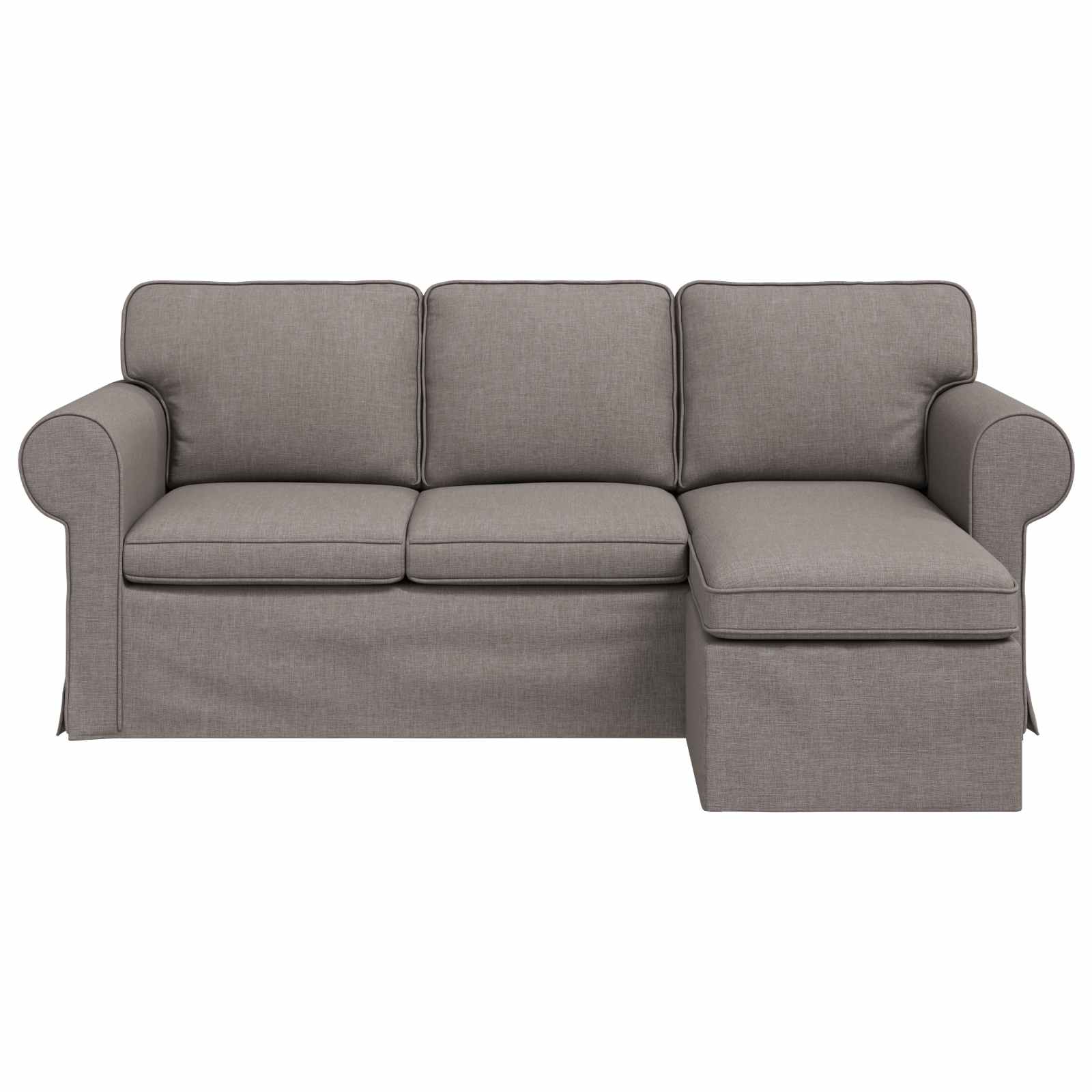 Canapé Taupe 195 x 138 x 80 cm tissu - XIOS