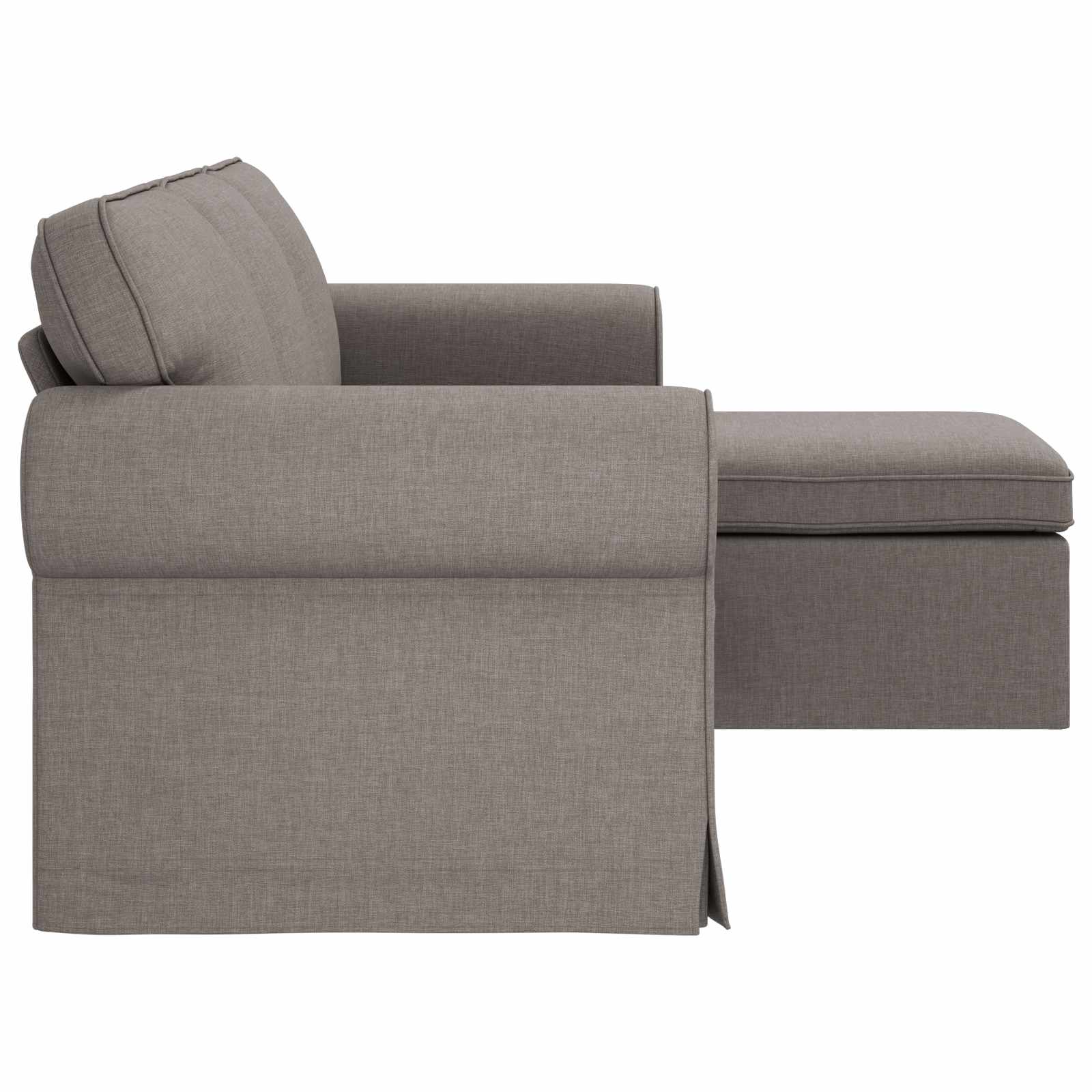Canapé Taupe 195 x 138 x 80 cm tissu - XIOS