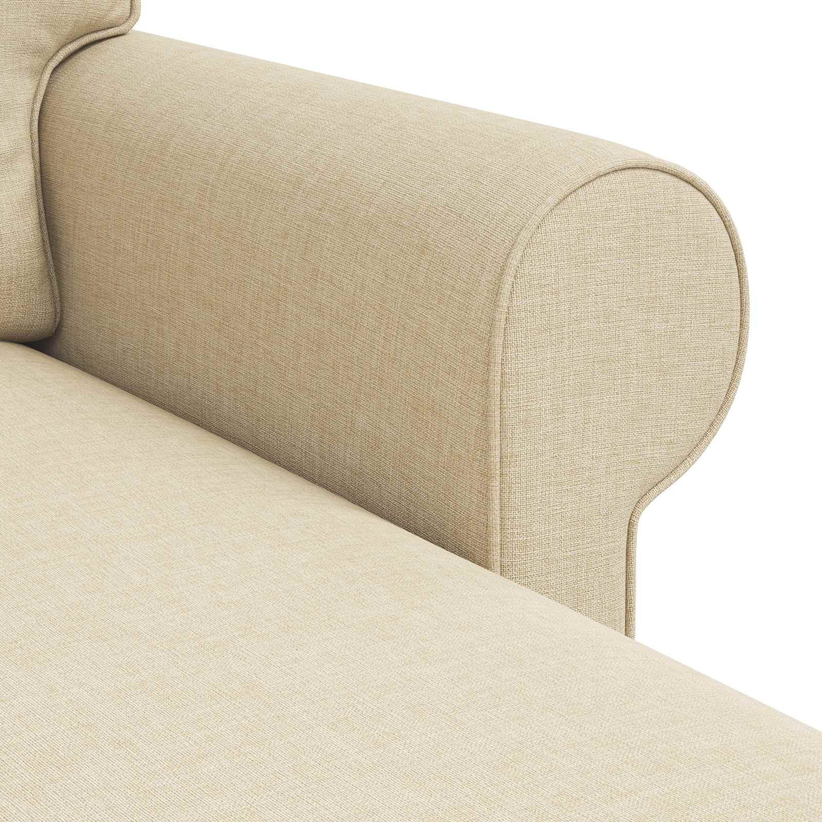 Canapé Crème 195 x 138 x 80 cm tissu