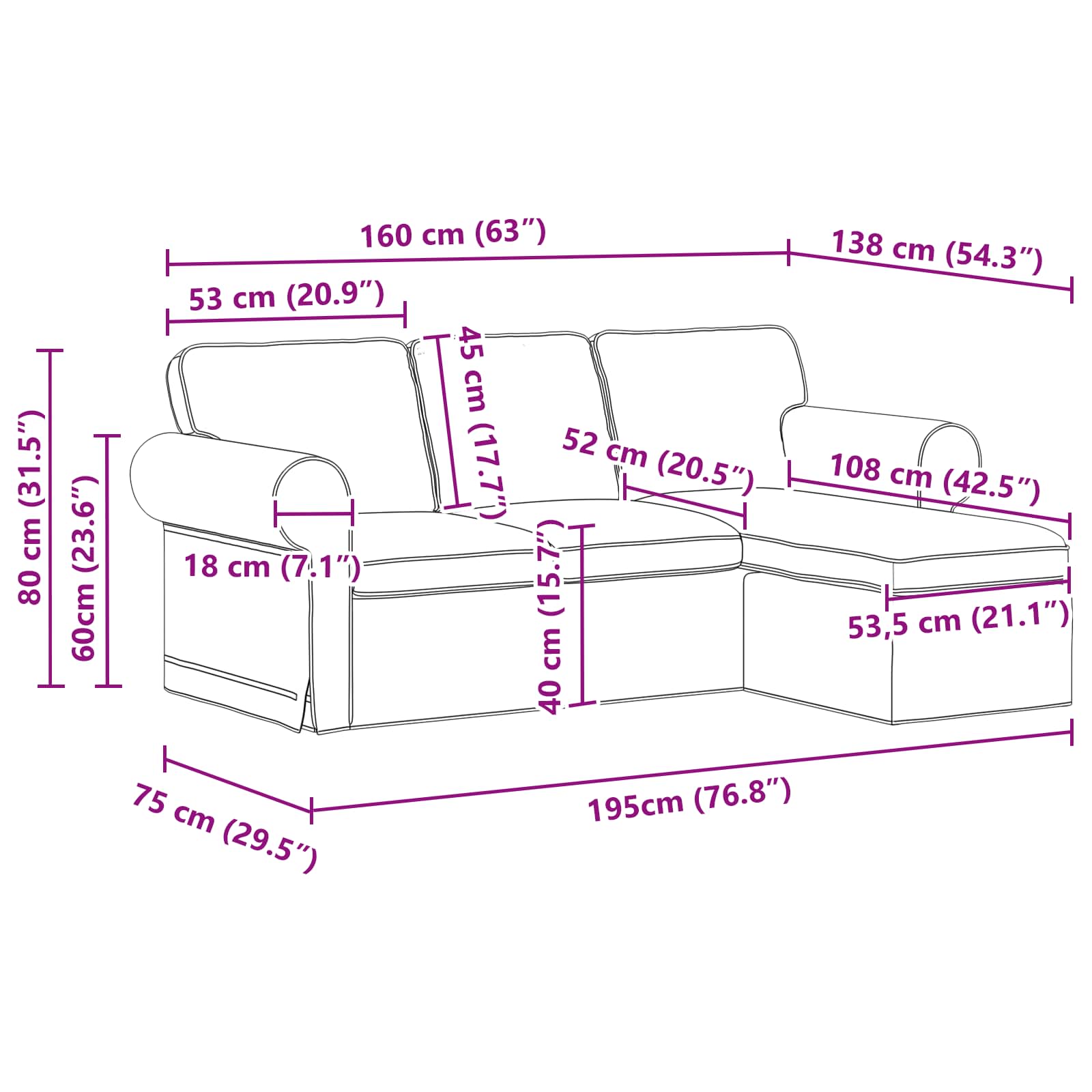 Canapé 160cm Crème Métал - XIOS