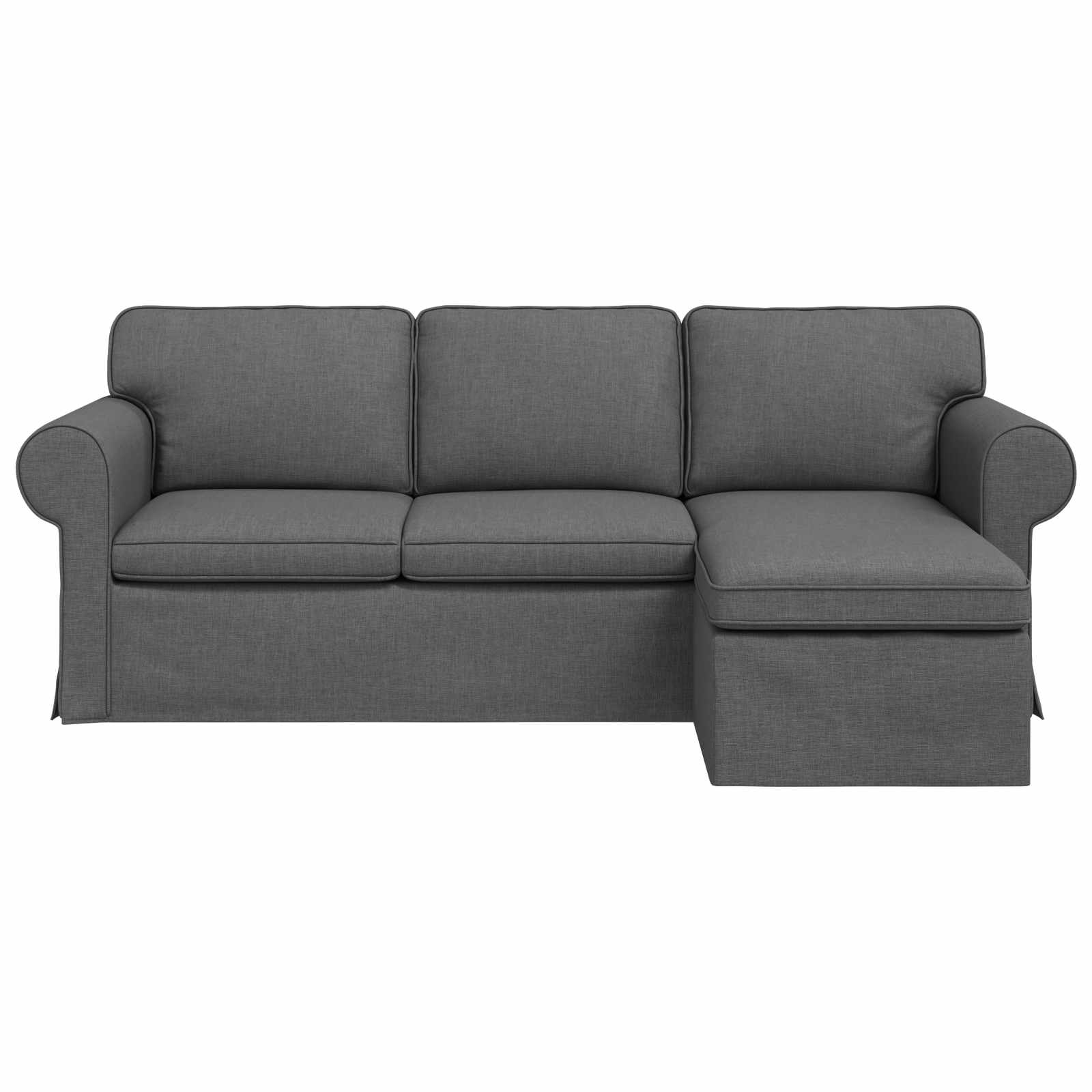 Canapé Gris foncé 215 x 138 x 80 cm tissu