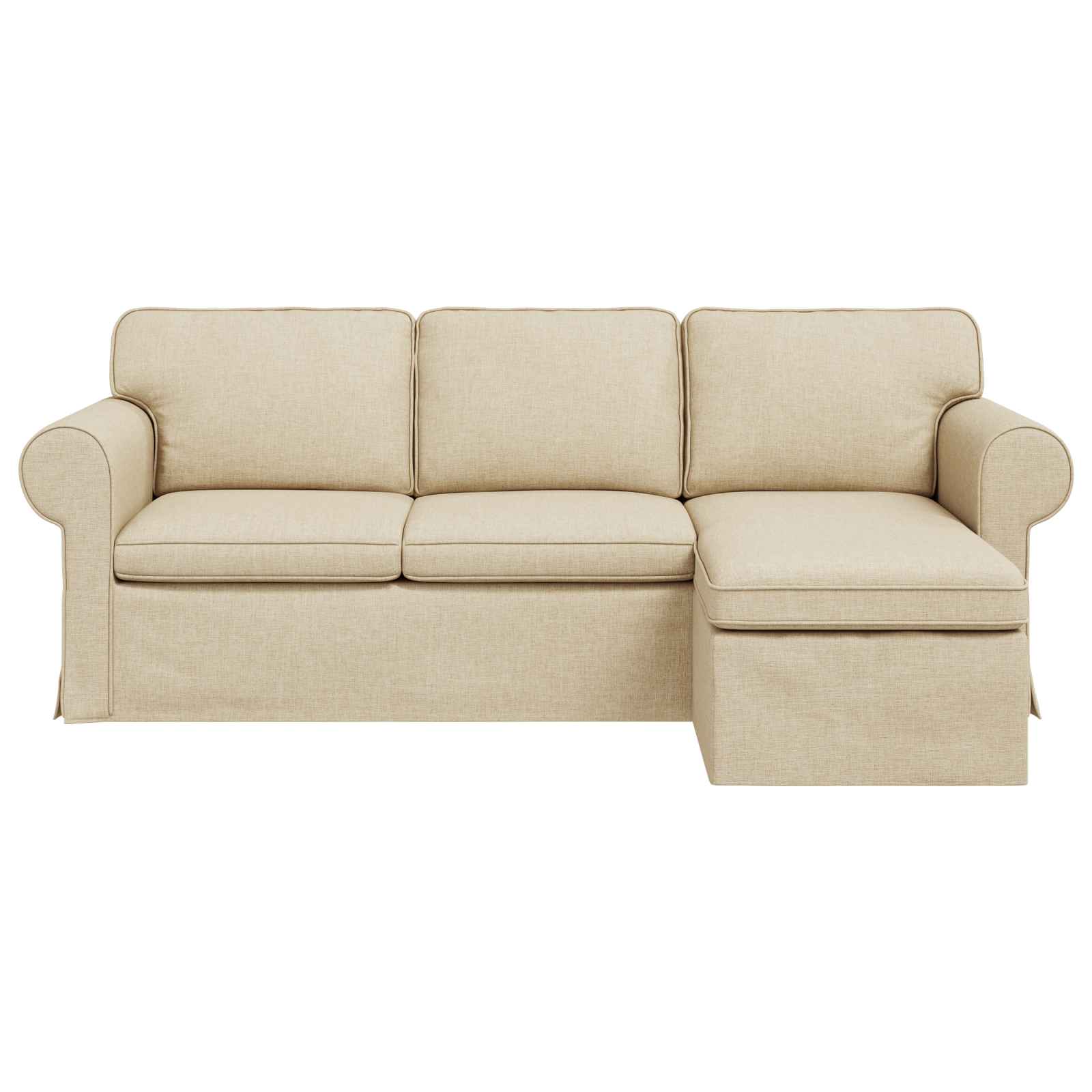 Canapé Crème 215 x 138 x 80 cm tissu - XIOS