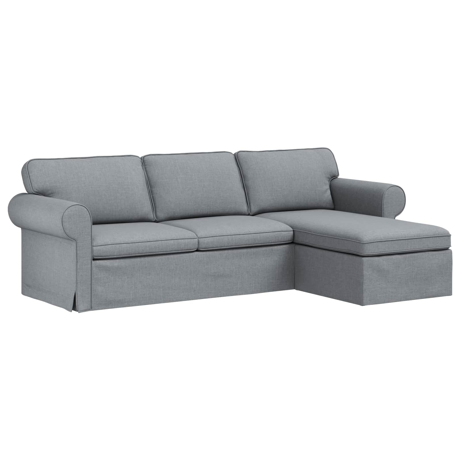 Canapé Gris clair 245 x 138 x 80 cm tissu