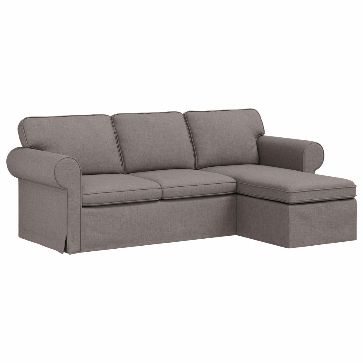 Canapé Taupe 245 x 138 x 80 cm tissu