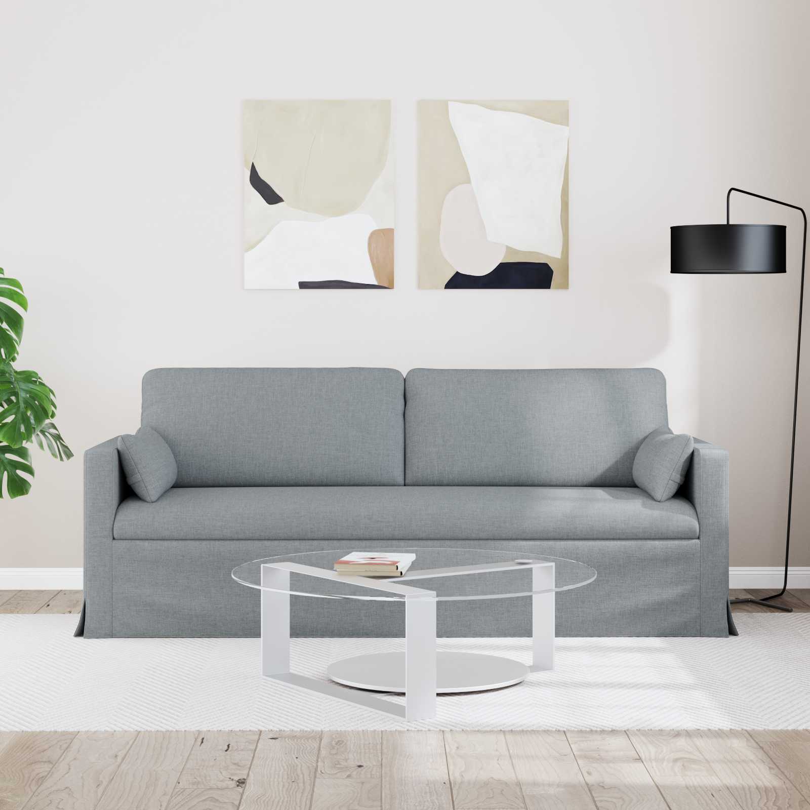 Canapé 180cm Gris clair Métал - XIOS