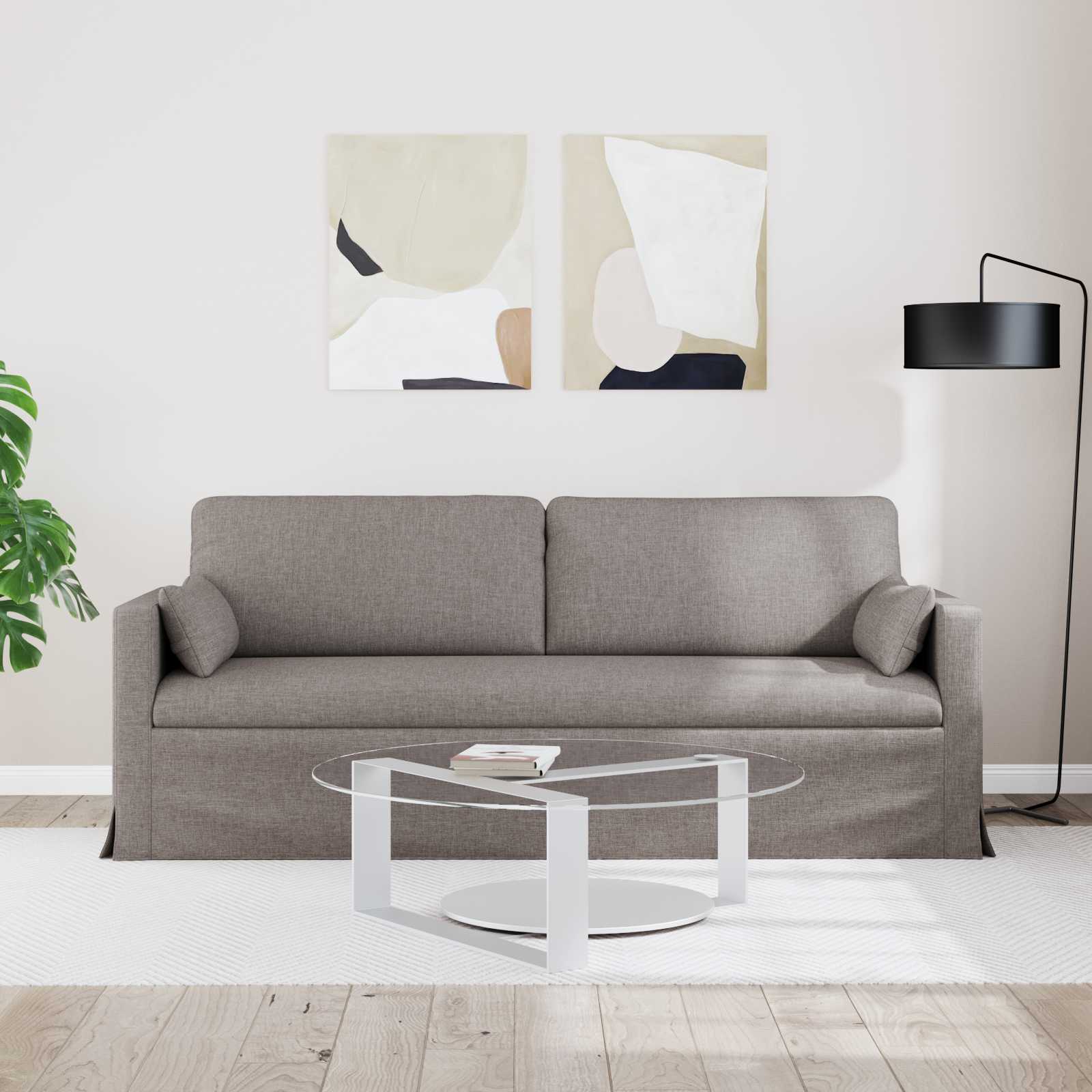 Canapé 180cm Taupe Métал - XIOS