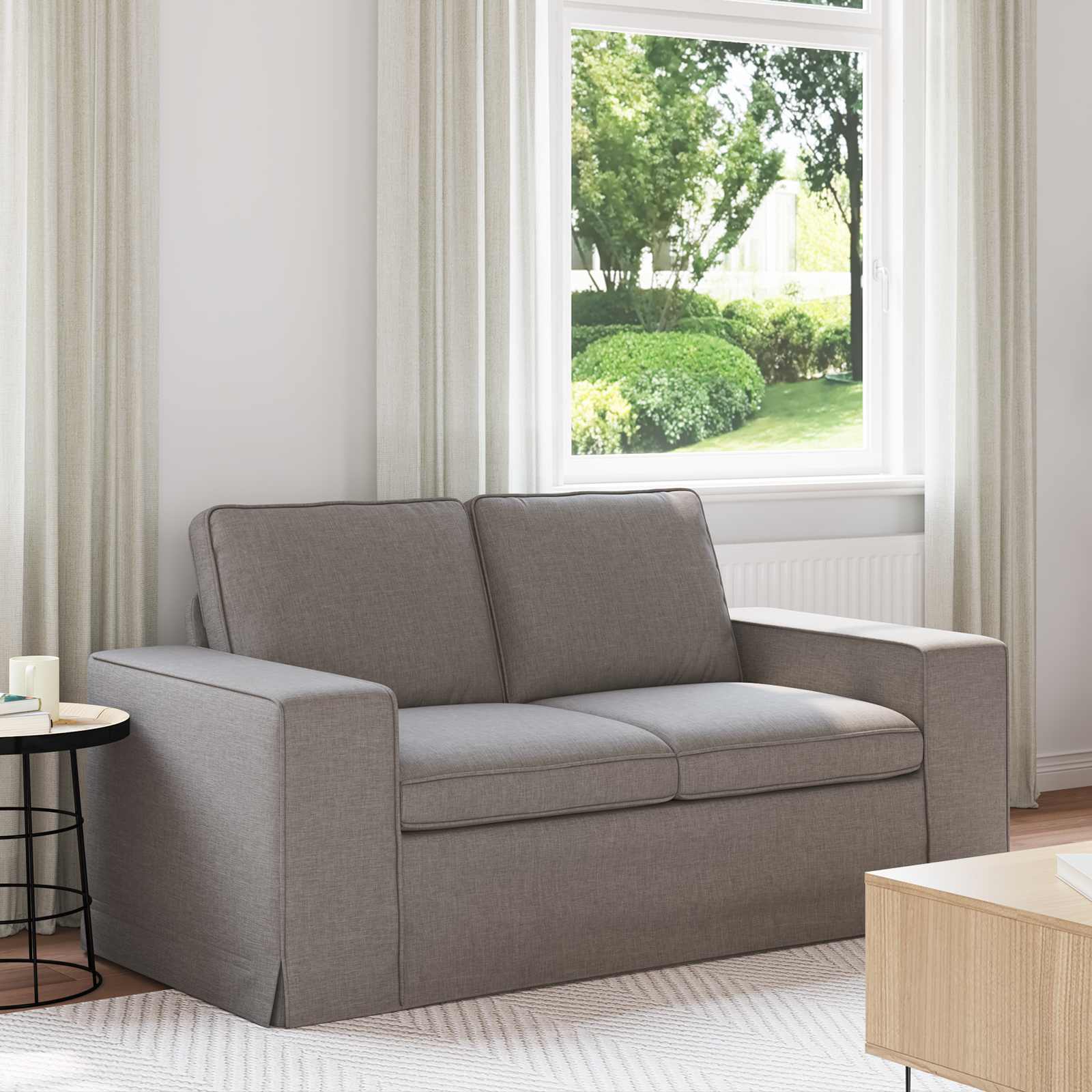 Canapé 120cm Taupe Métал - XIOS