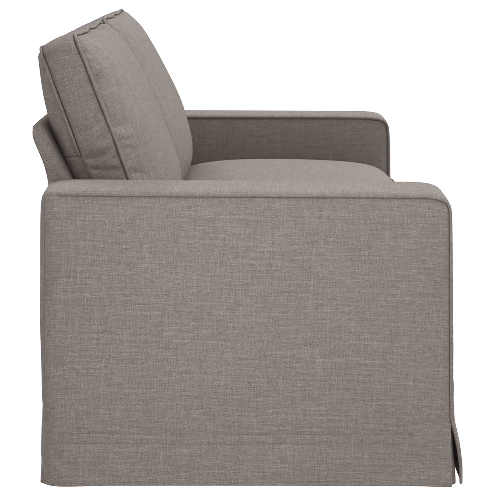 Canapé Taupe 222 x 80 x 82 cm tissu