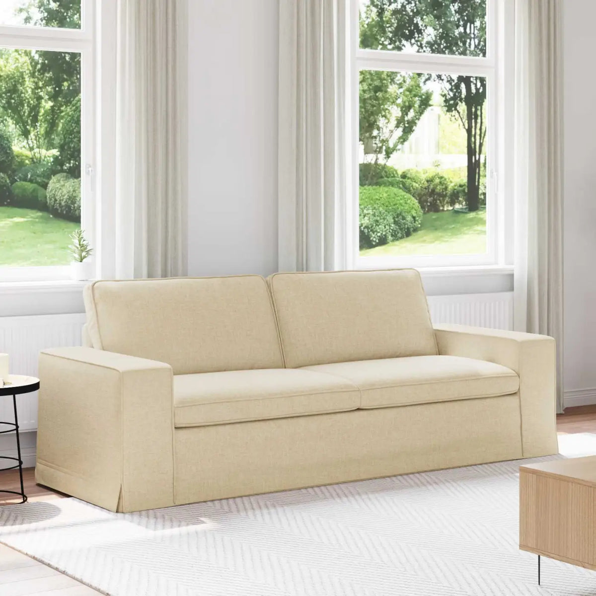 Canapé Crème 222 x 80 x 82 cm tissu - XIOS