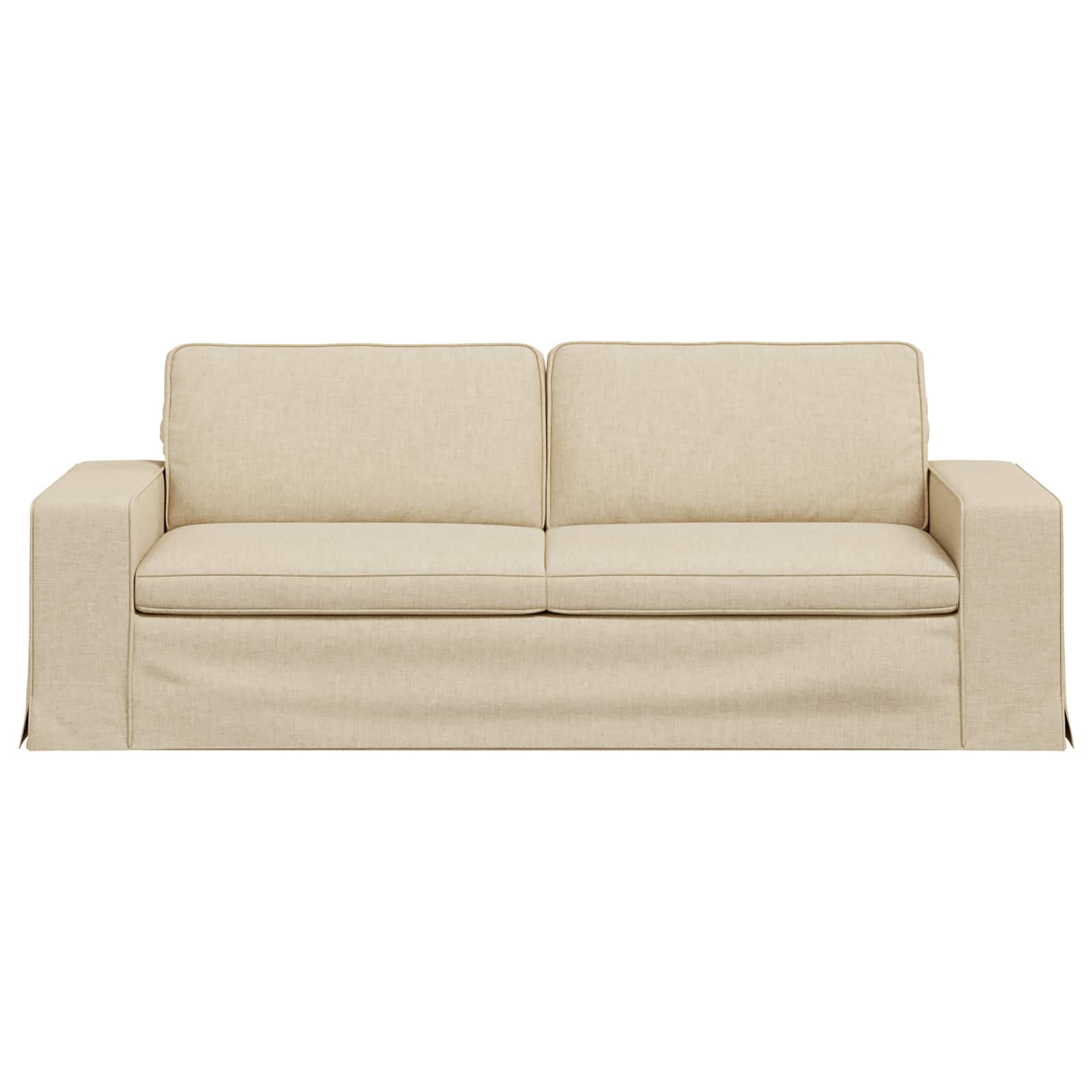 Canapé Crème 222 x 80 x 82 cm tissu