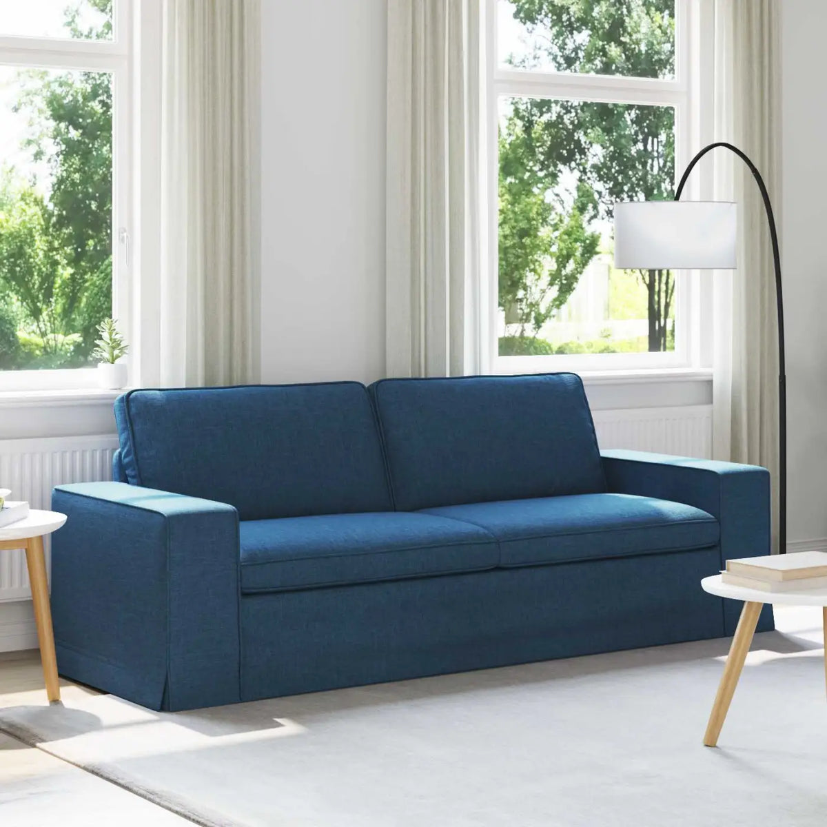 Canapé Bleu 222 x 80 x 82 cm tissu - XIOS