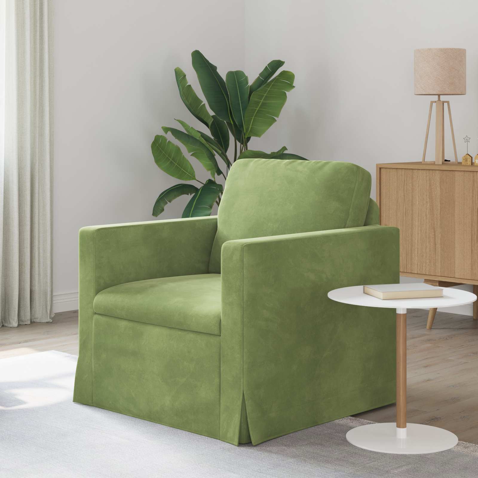 Canapé Vert clair 78 x 78 x 80 cm Velours - XIOS