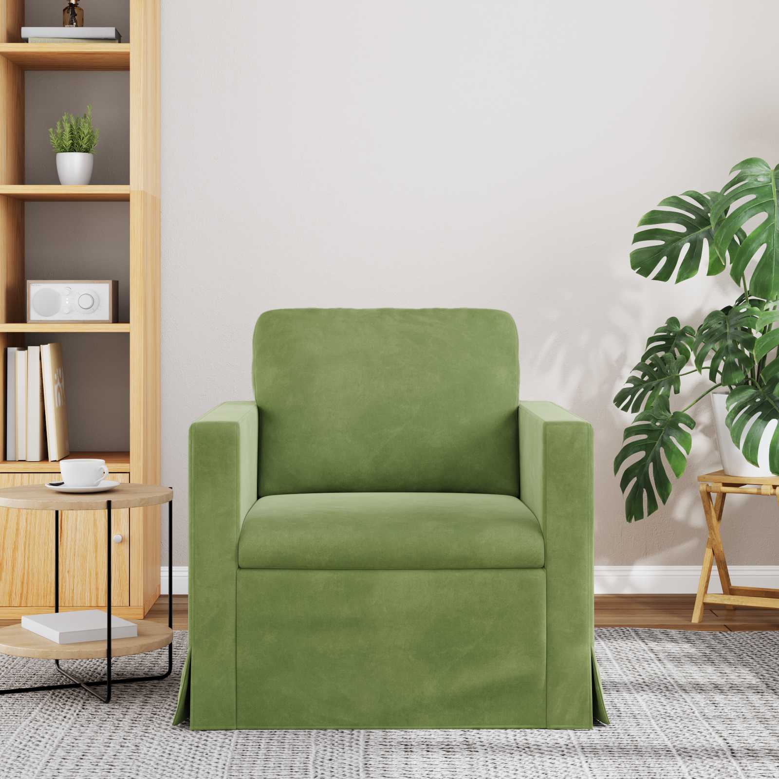 Canapé Vert clair 78 x 78 x 80 cm Velours - XIOS