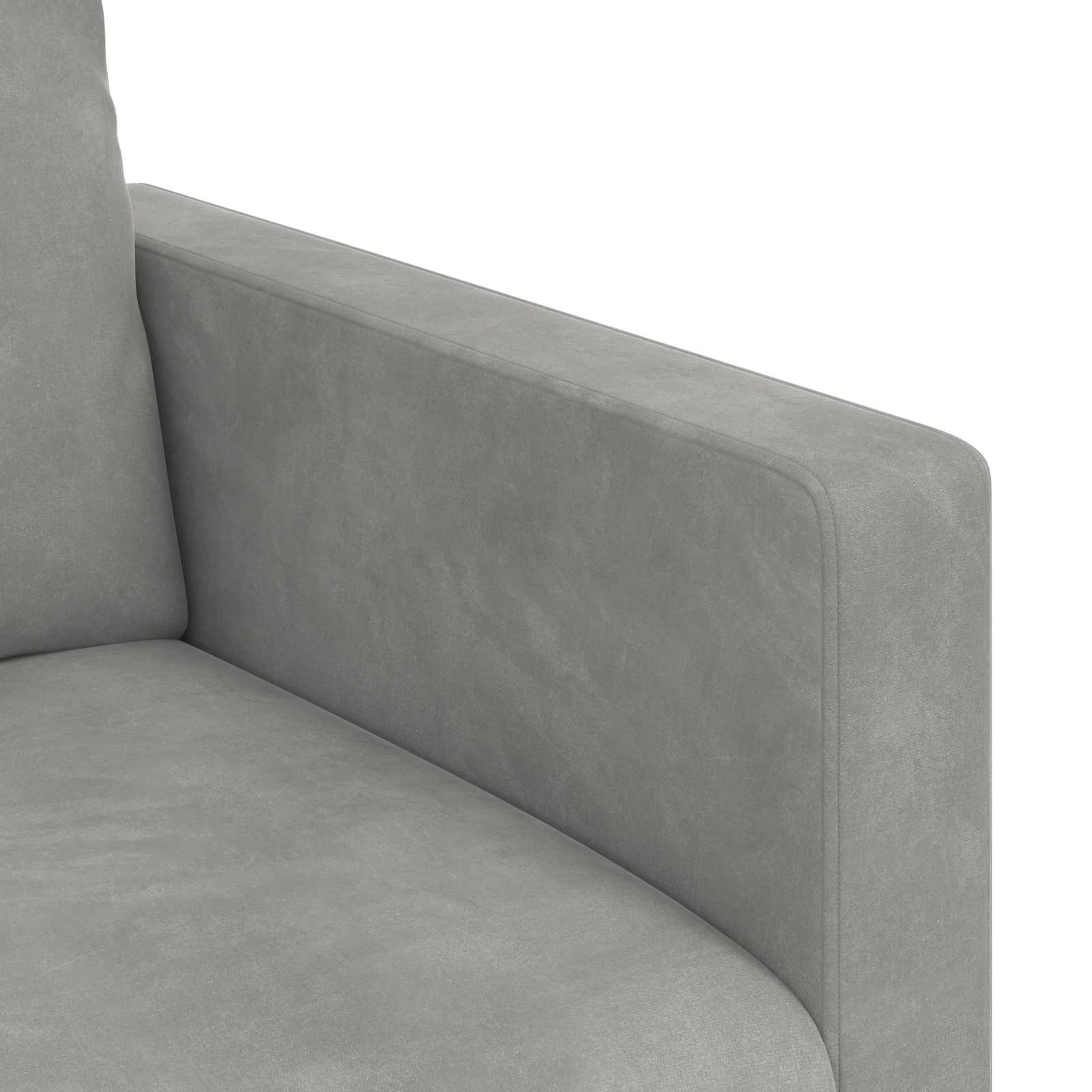 Canapé Gris clair 138 x 78 x 80 cm Velours - XIOS