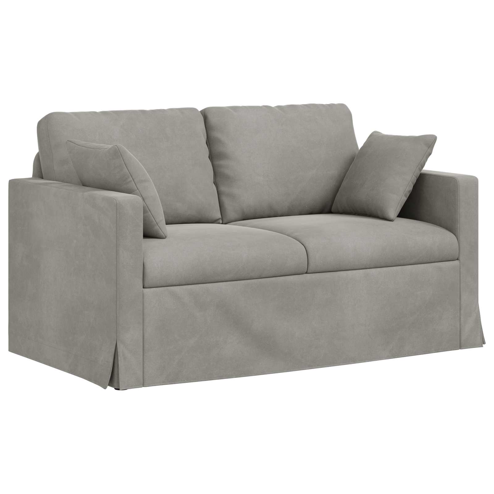 Canapé Gris clair 138 x 78 x 80 cm Velours - XIOS
