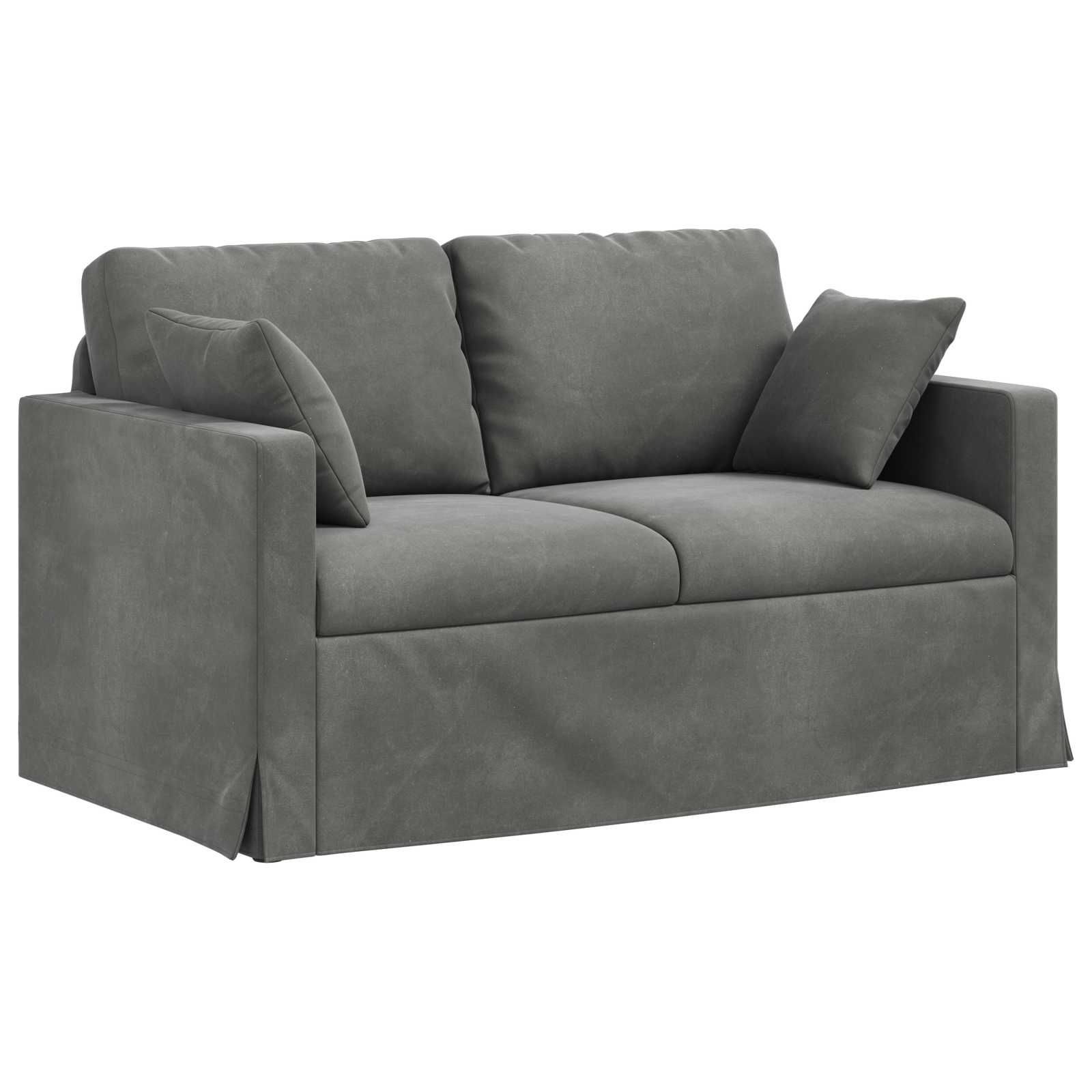 Canapé Gris foncé 138 x 78 x 80 cm Velours - XIOS