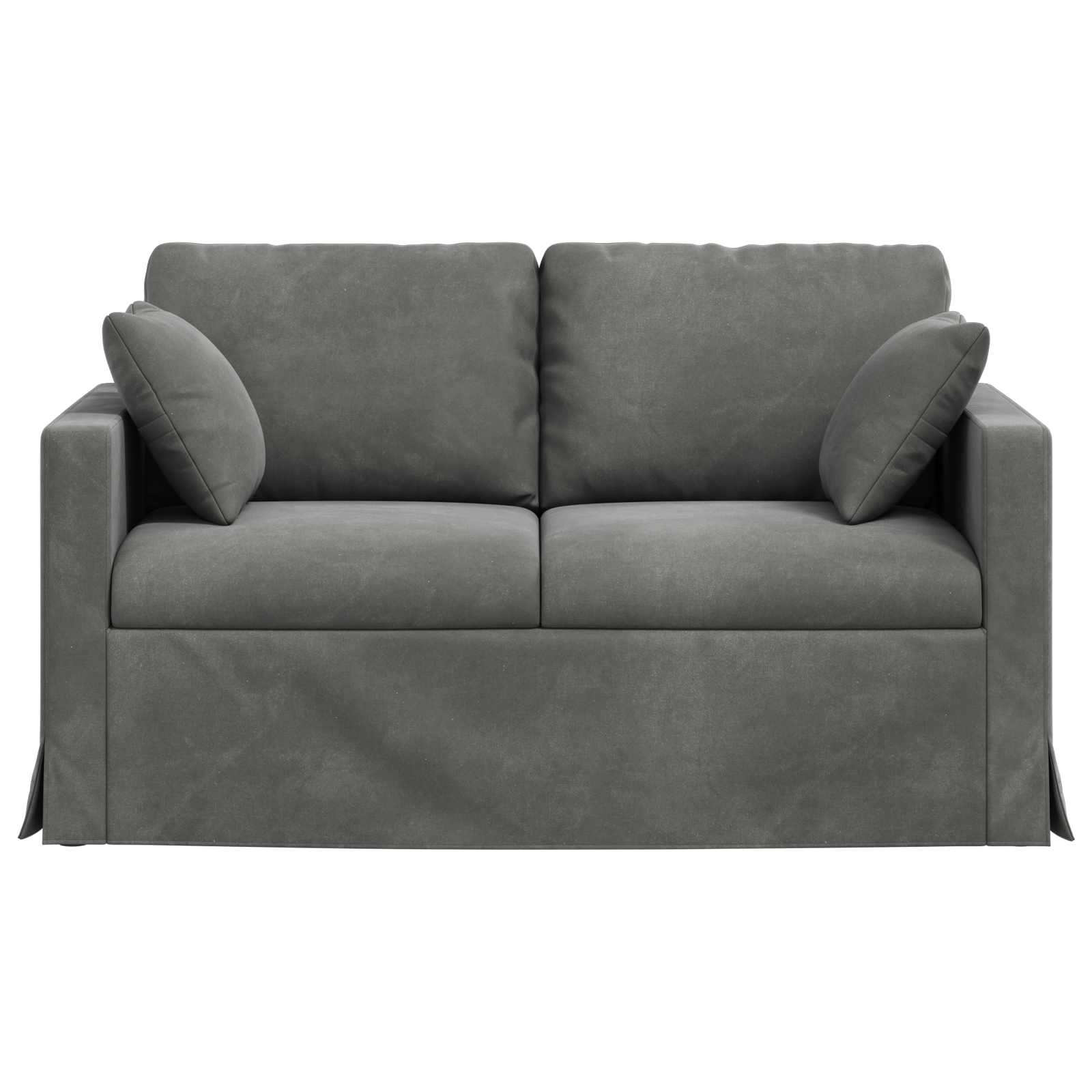 Canapé Gris foncé 138 x 78 x 80 cm Velours - XIOS