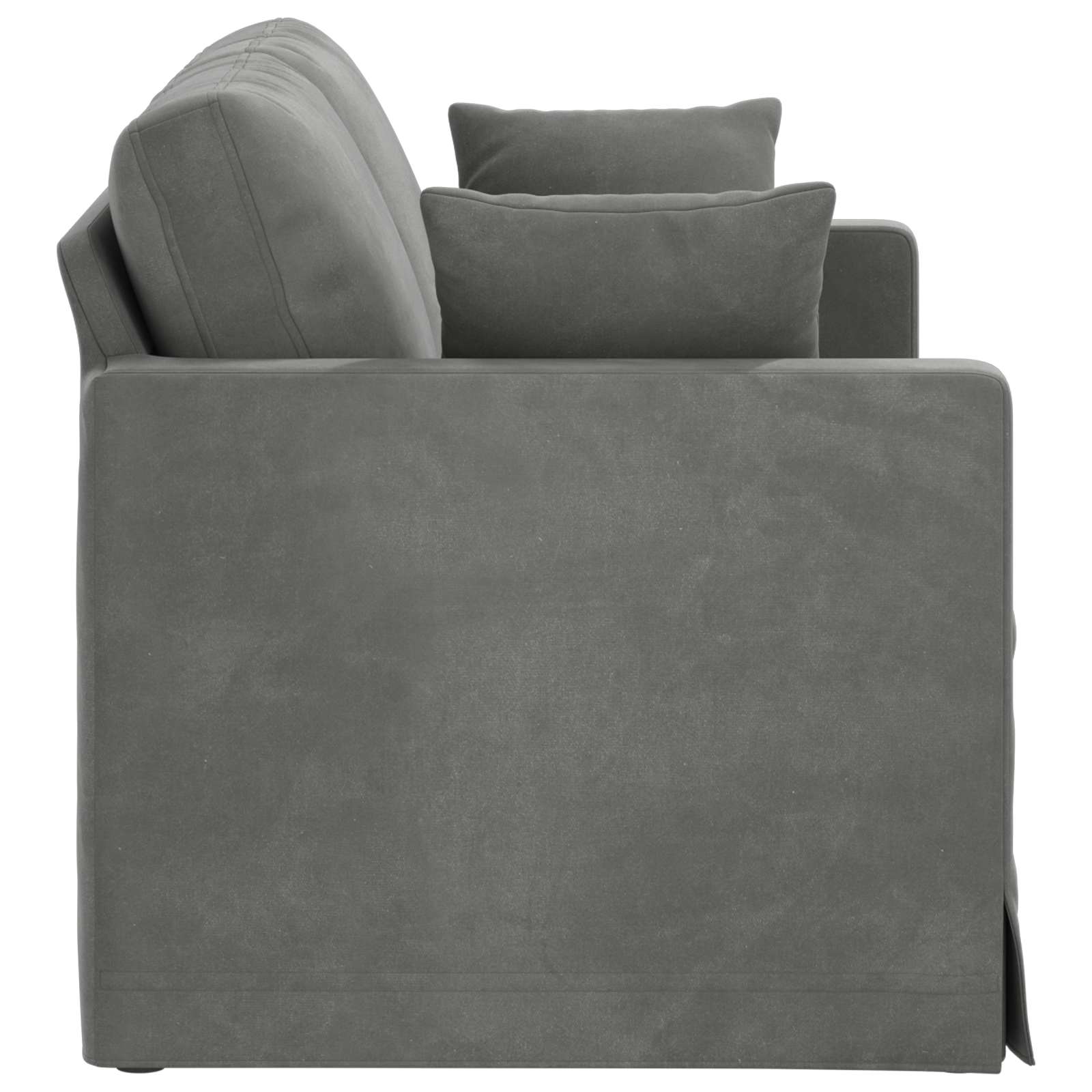 Canapé Gris foncé 138 x 78 x 80 cm Velours - XIOS
