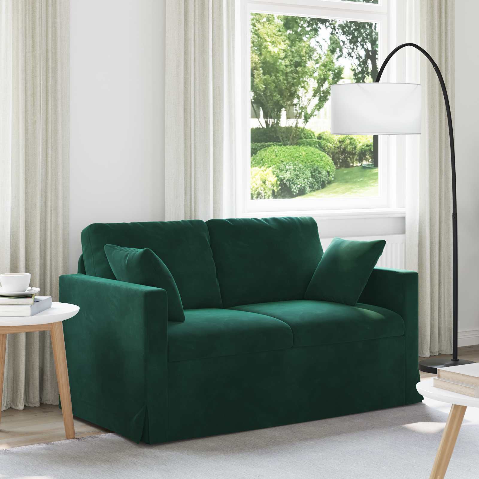 Canapé Vert foncé 138 x 78 x 80 cm Velours - XIOS