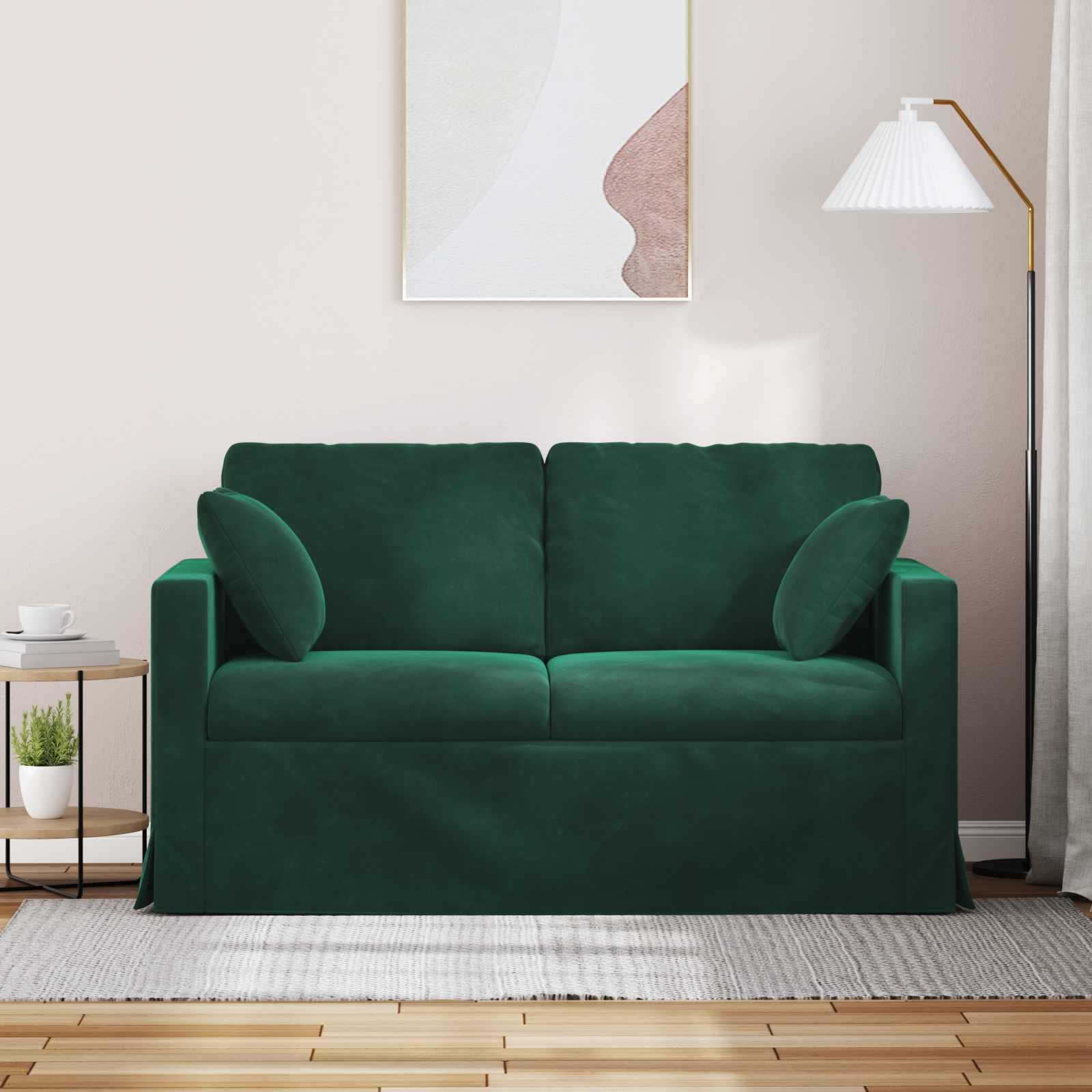 Canapé Vert foncé 138 x 78 x 80 cm Velours - XIOS
