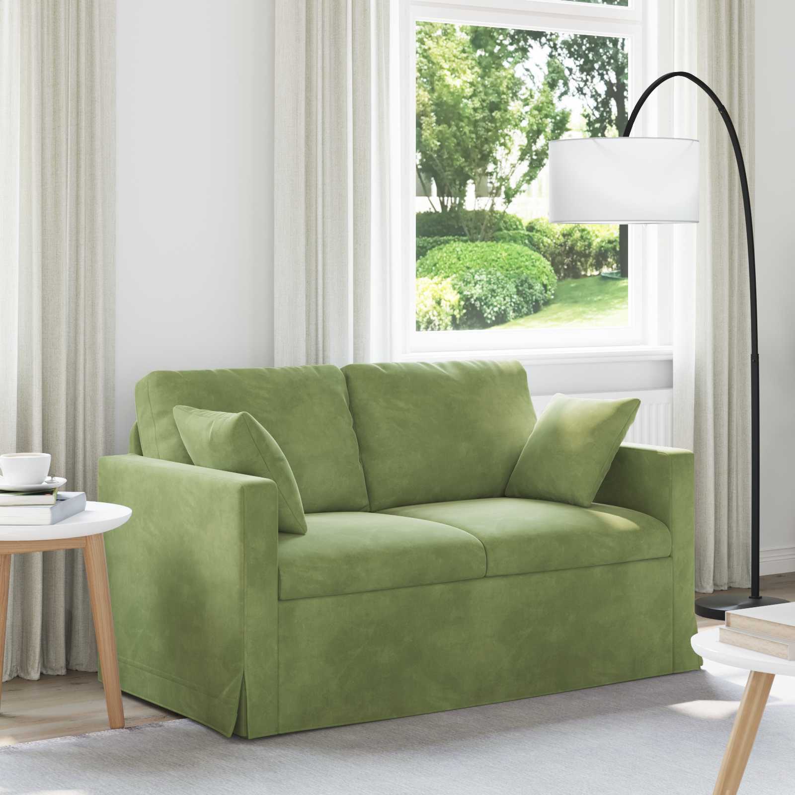 Canapé Vert clair 138 x 78 x 80 cm Velours - XIOS