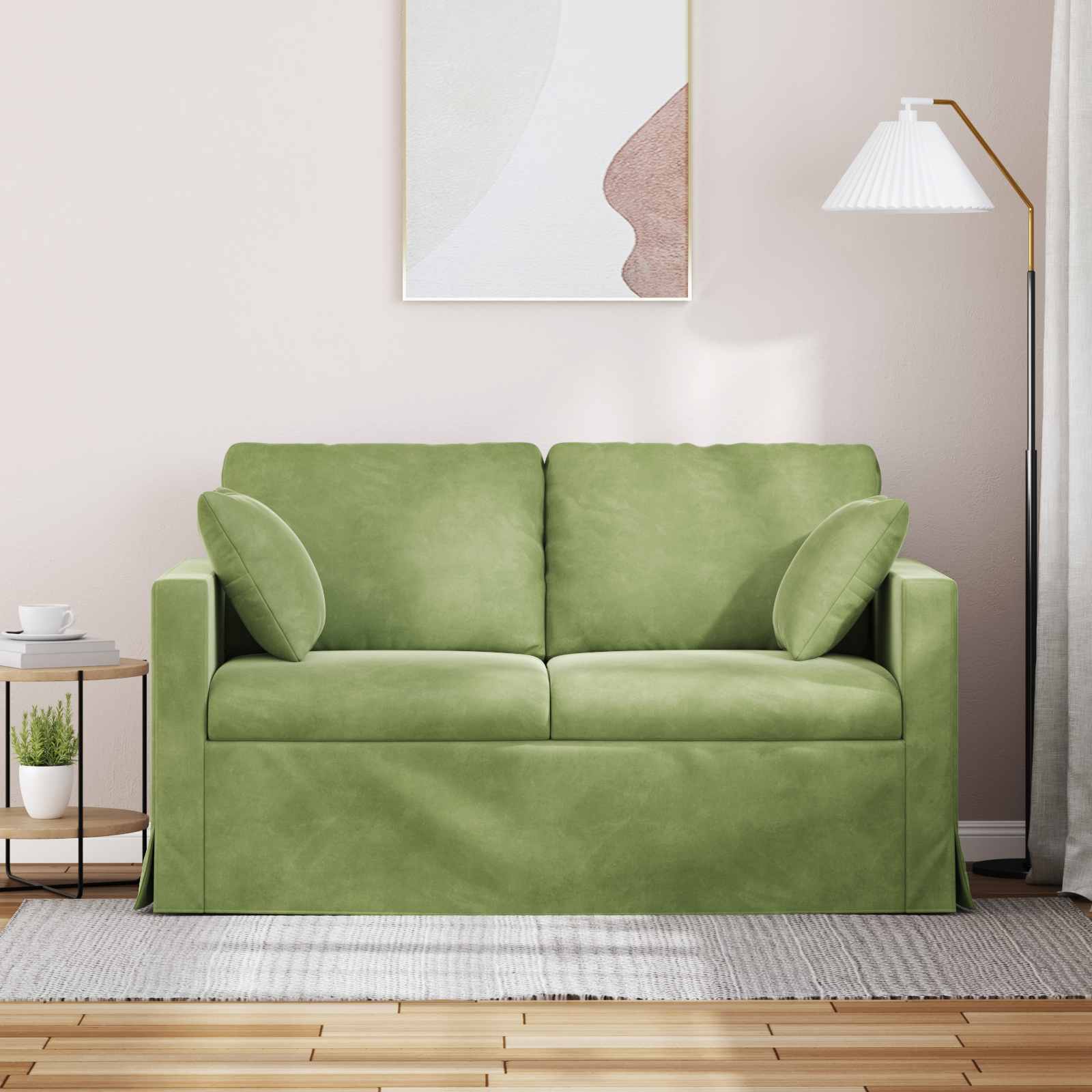 Canapé Vert clair 138 x 78 x 80 cm Velours - XIOS