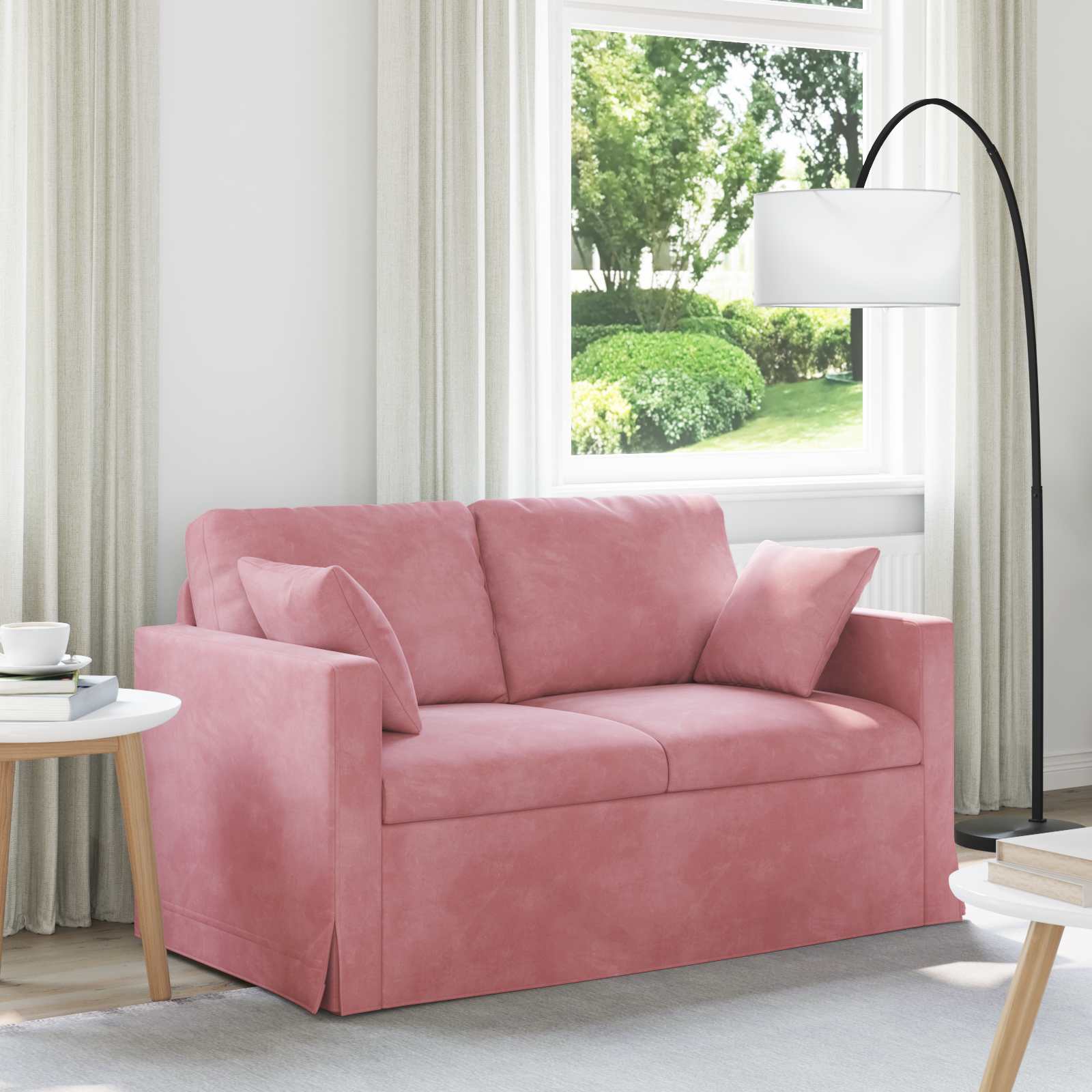 Canapé Rose 138 x 78 x 80 cm Velours - XIOS