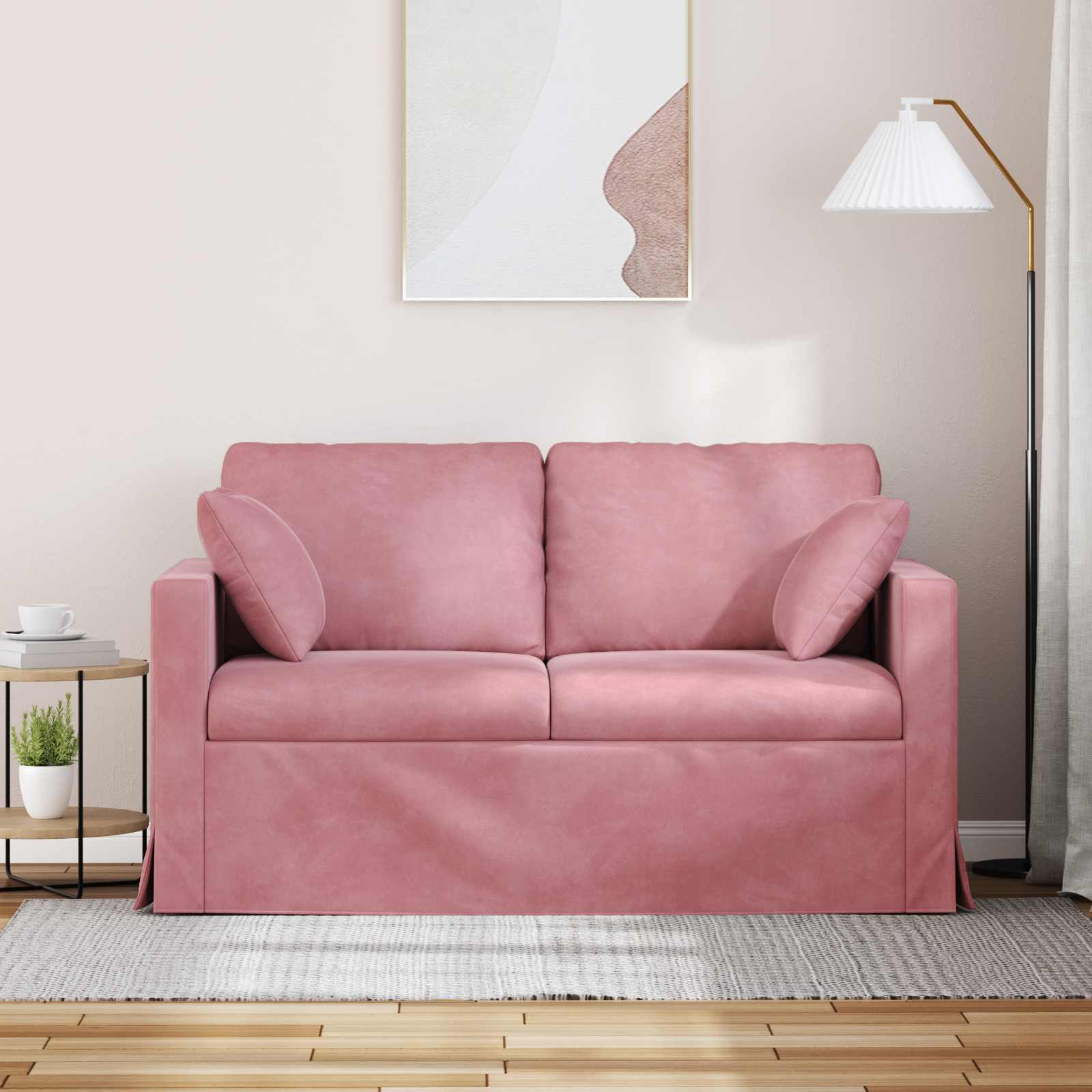 Canapé Rose 138 x 78 x 80 cm Velours - XIOS