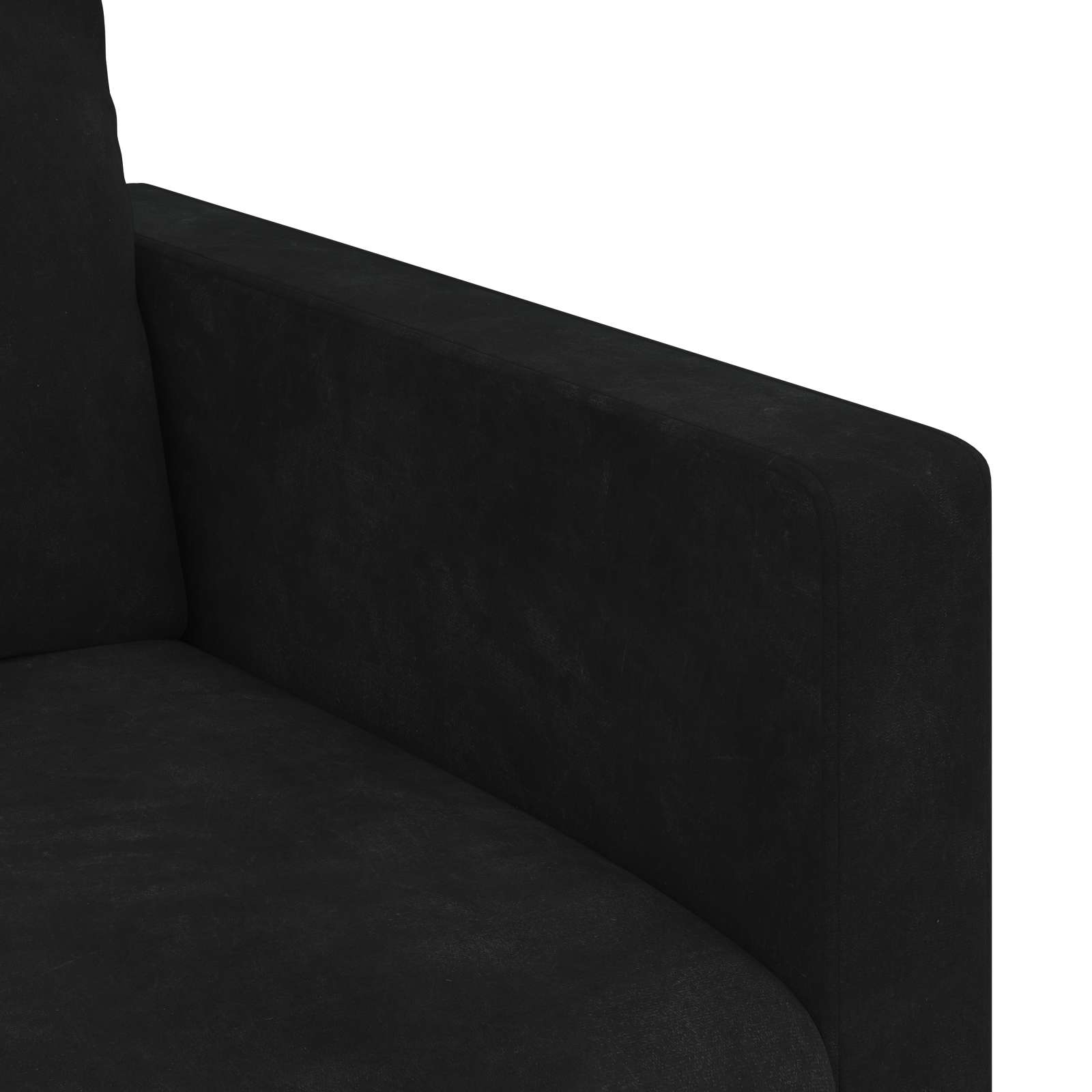 Canapé Noir 138 x 78 x 80 cm Velours - XIOS