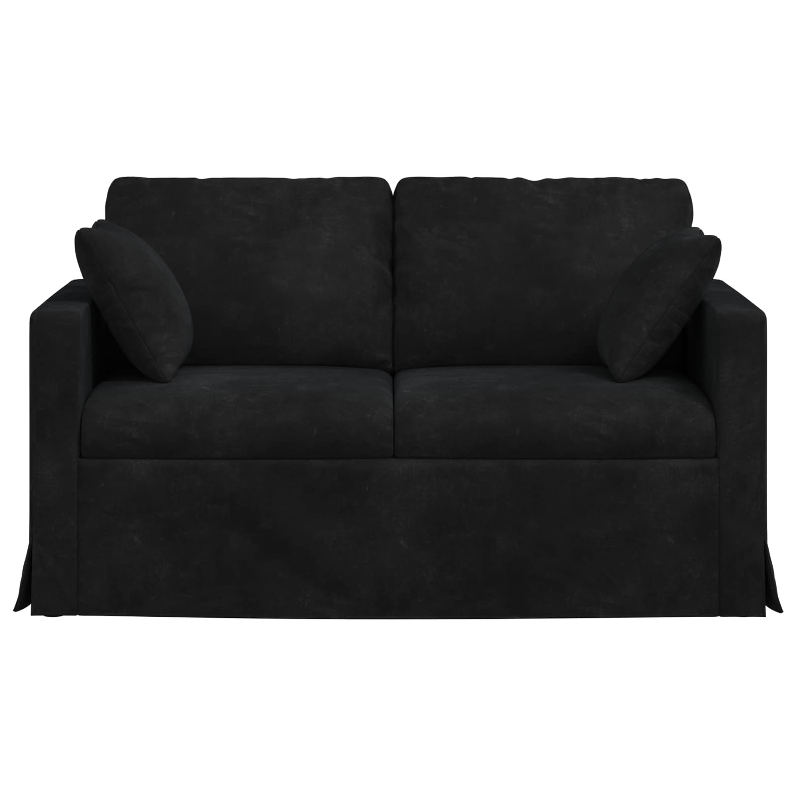 Canapé Noir 138 x 78 x 80 cm Velours - XIOS
