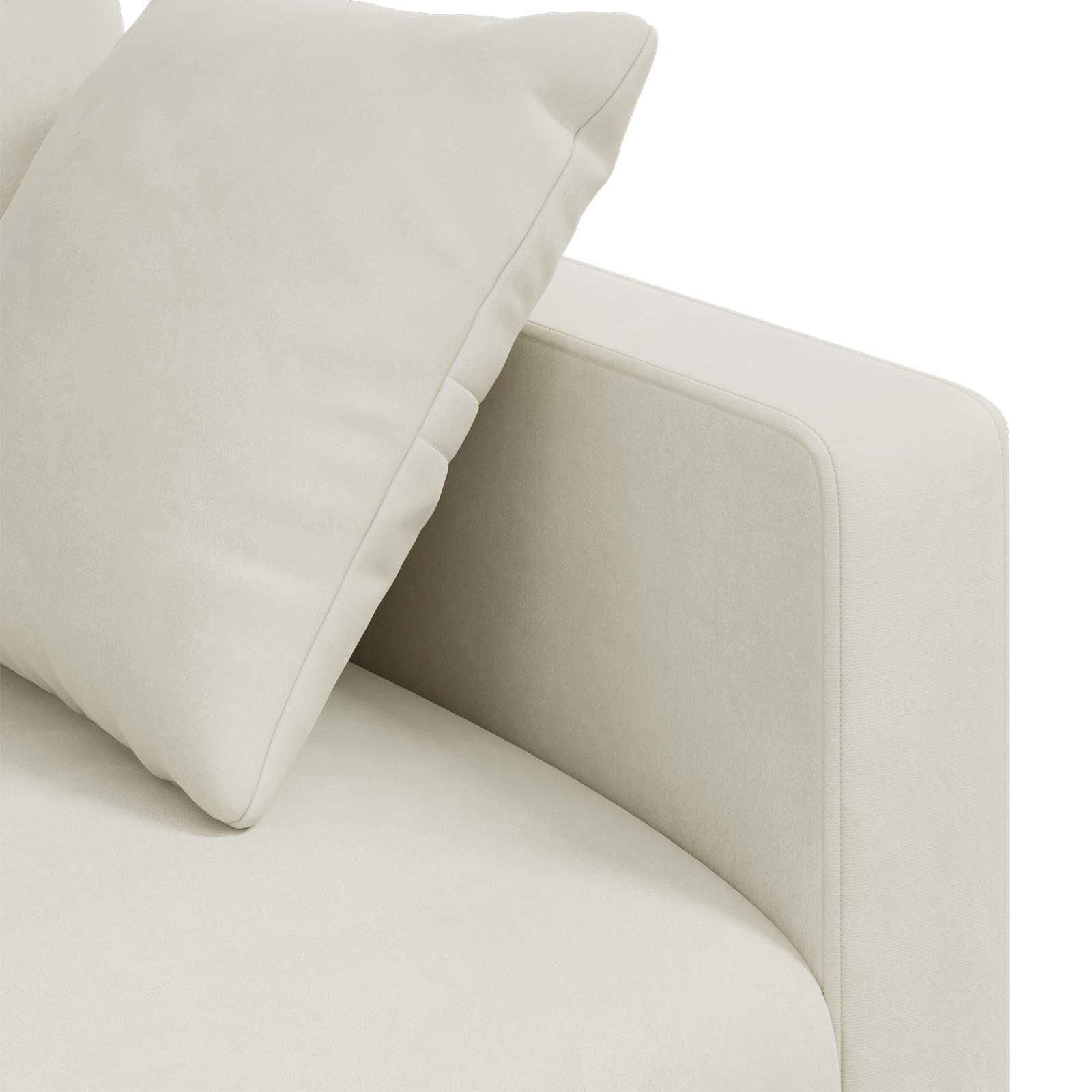 Canapé Crème 138 x 78 x 80 cm Velours - XIOS