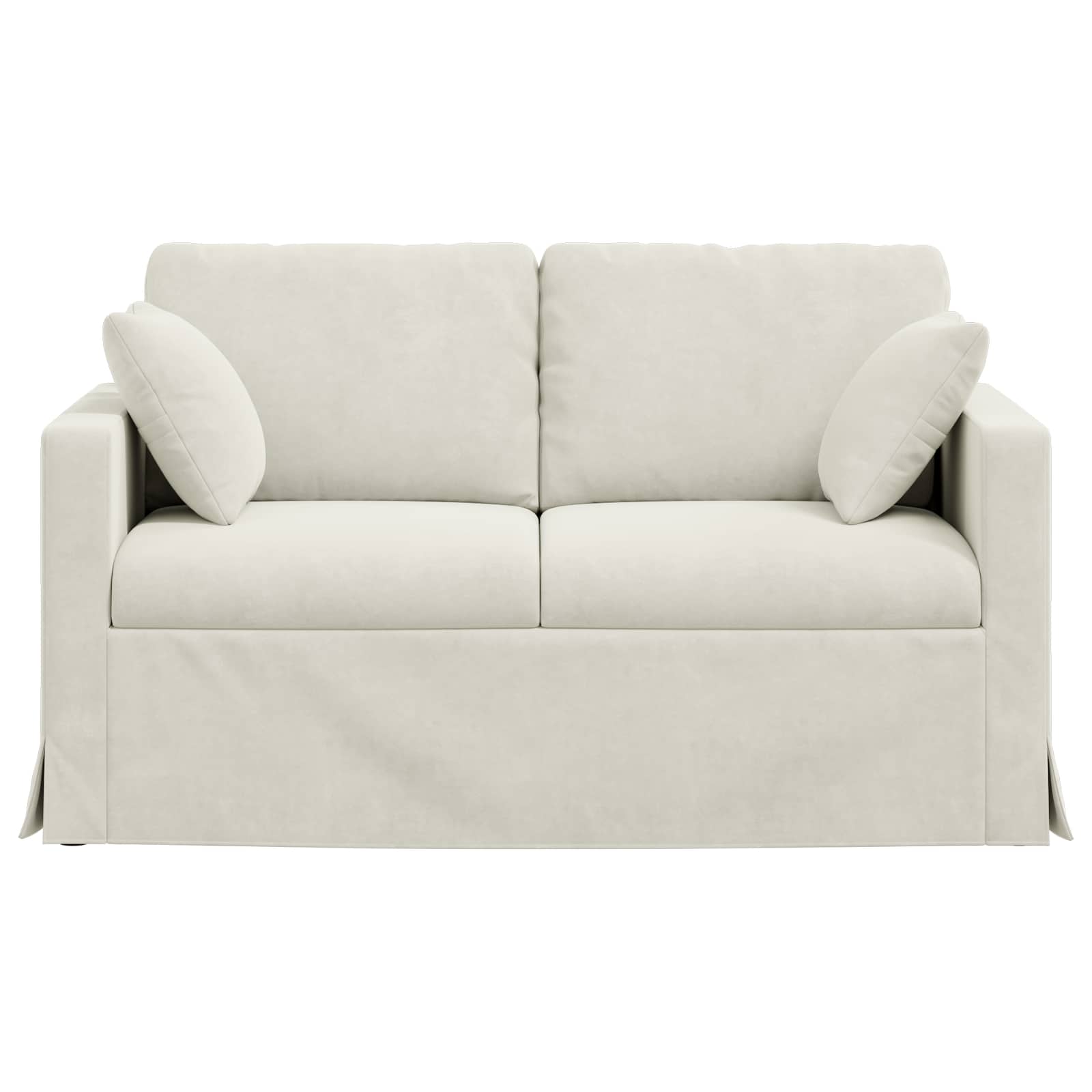 Canapé Crème 138 x 78 x 80 cm Velours - XIOS