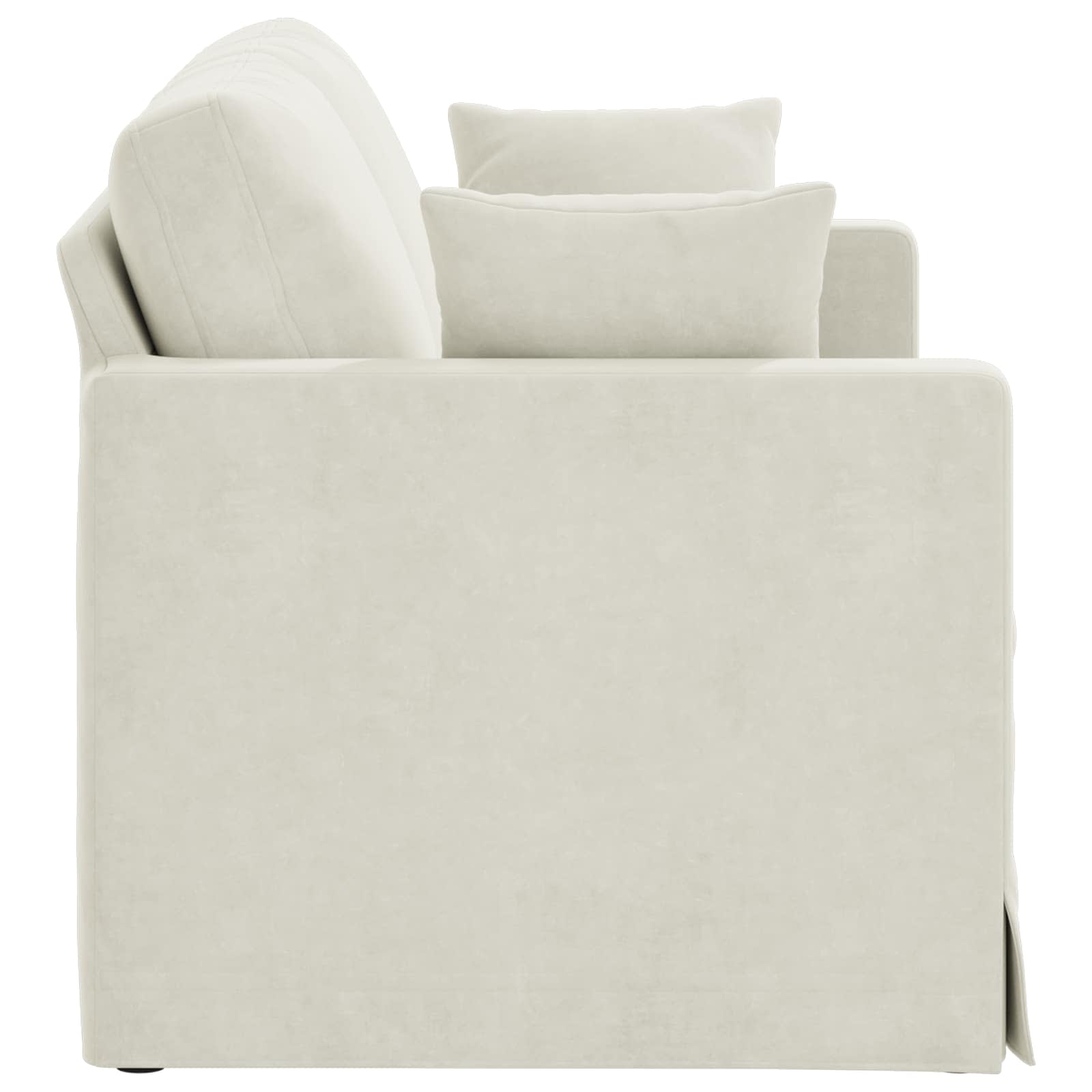 Canapé Crème 138 x 78 x 80 cm Velours - XIOS