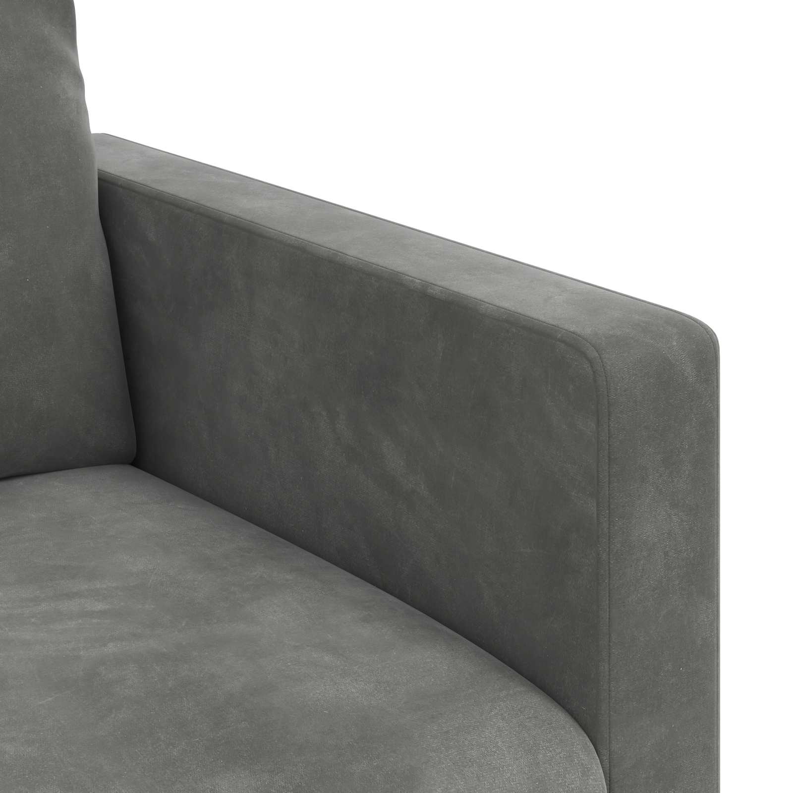 Canapé Gris foncé 158 x 78 x 80 cm Velours - XIOS