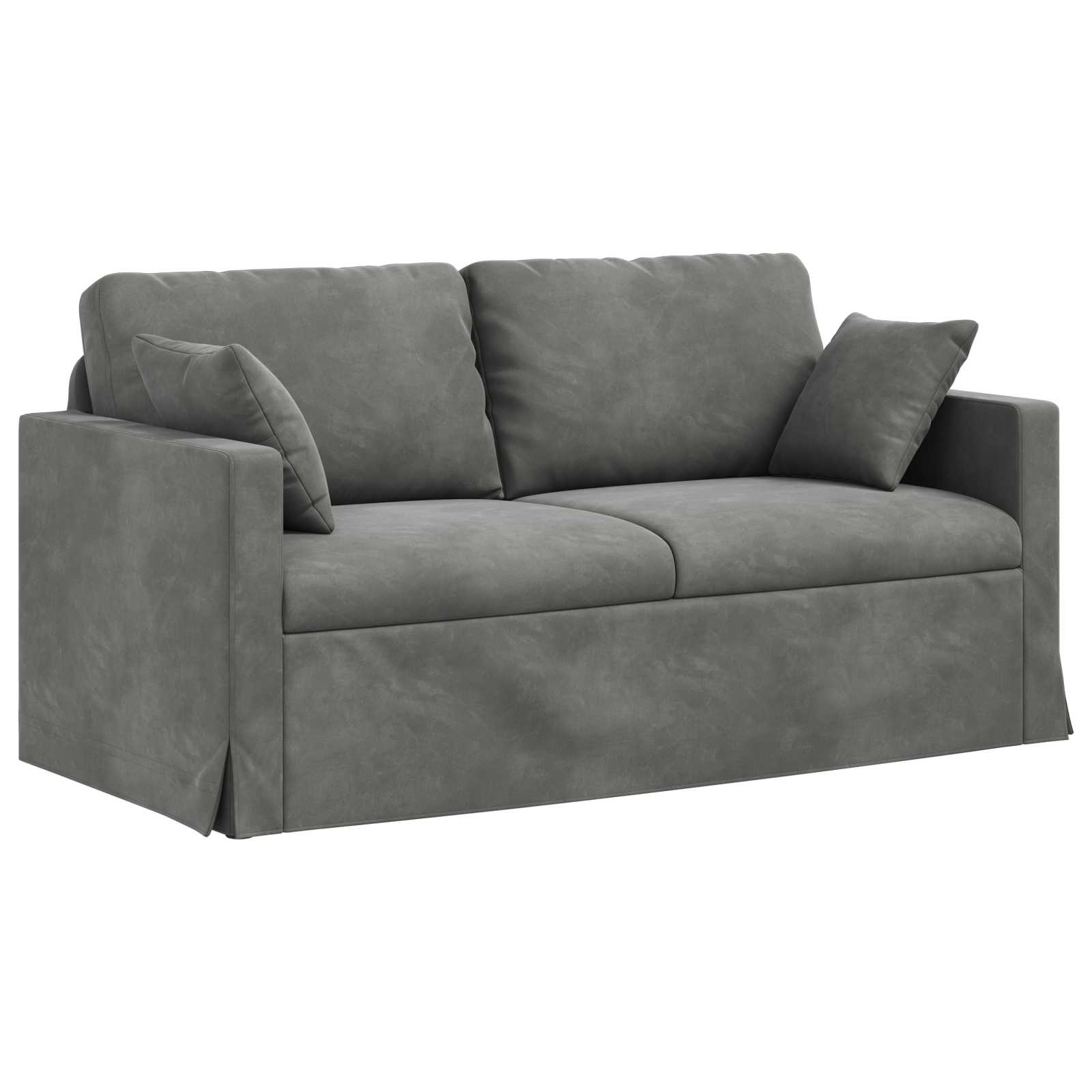 Canapé Gris foncé 158 x 78 x 80 cm Velours - XIOS
