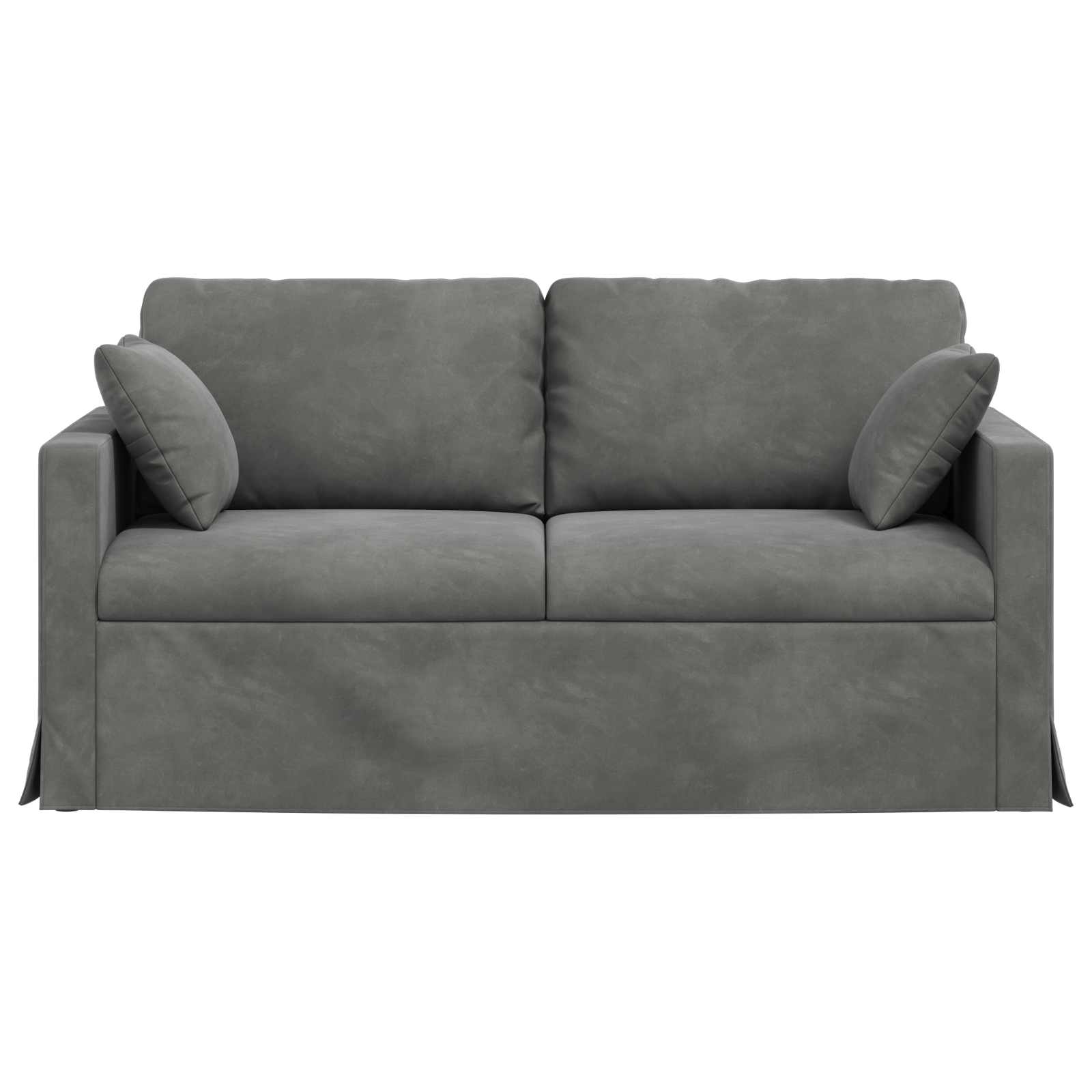 Canapé Gris foncé 158 x 78 x 80 cm Velours - XIOS
