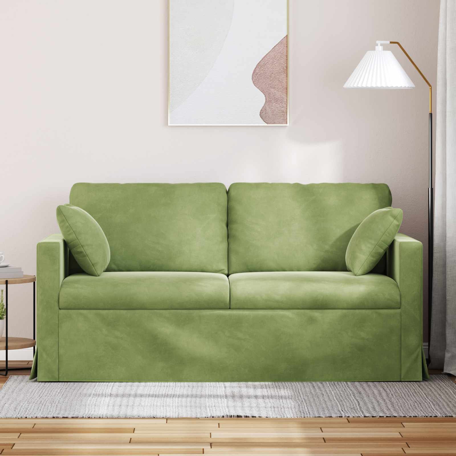 Canapé Vert clair 158 x 78 x 80 cm Velours - XIOS