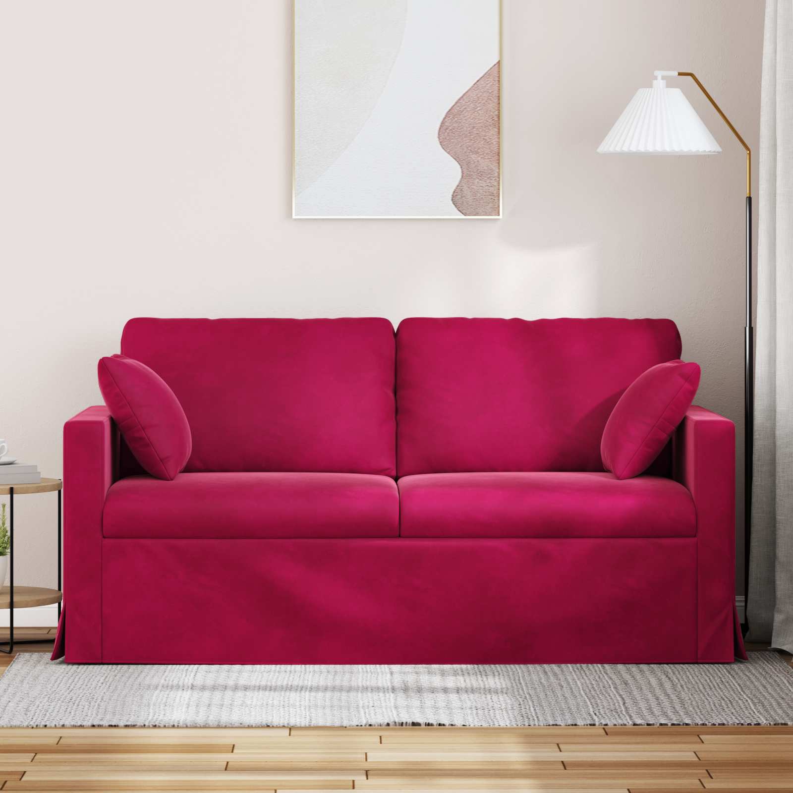 Canapé Bordeaux 158 x 78 x 80 cm Velours - XIOS