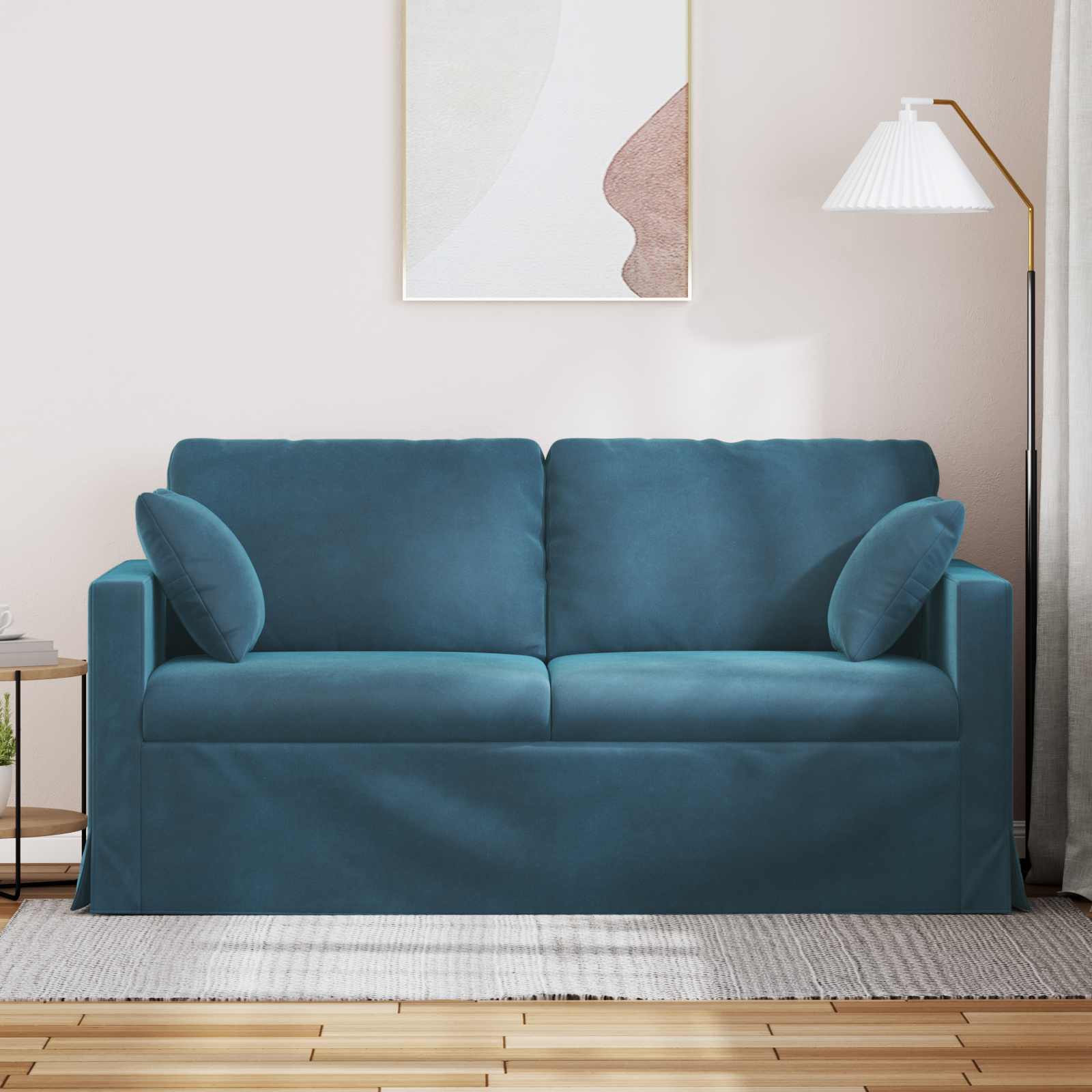 Canapé Bleu 158 x 78 x 80 cm Velours - XIOS