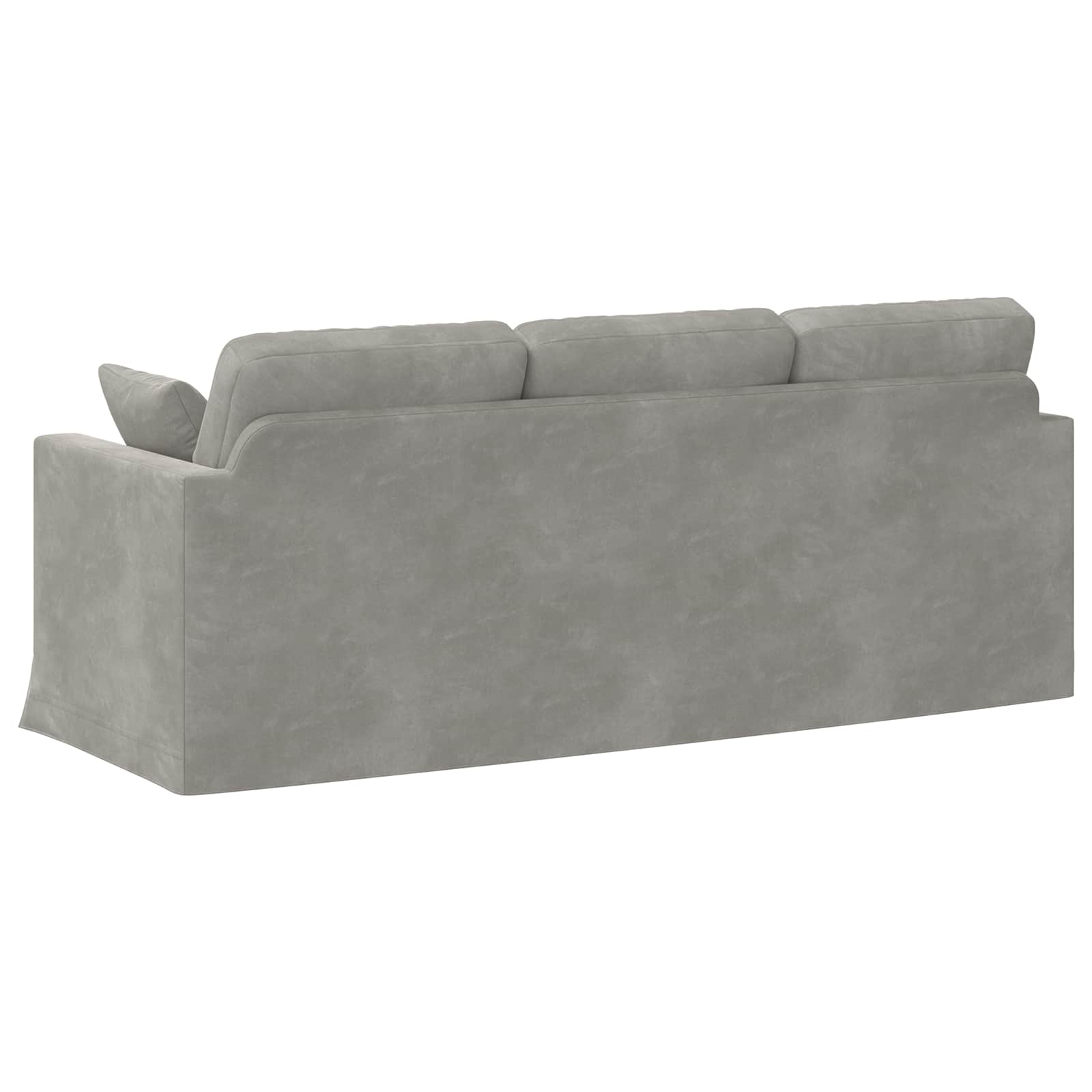 Canapé Gris clair 198 x 78 x 80 cm Velours - XIOS