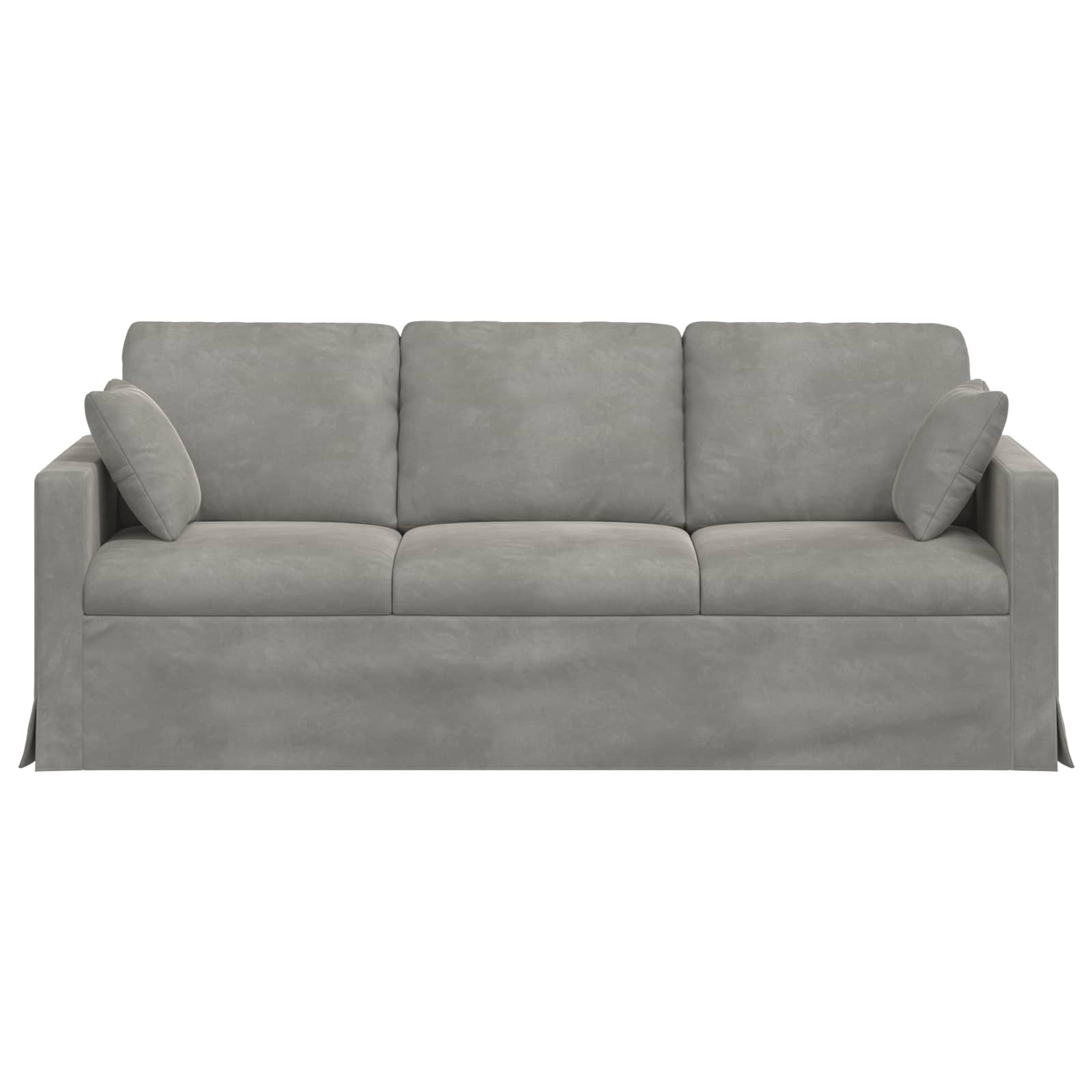 Canapé Gris clair 198 x 78 x 80 cm Velours - XIOS