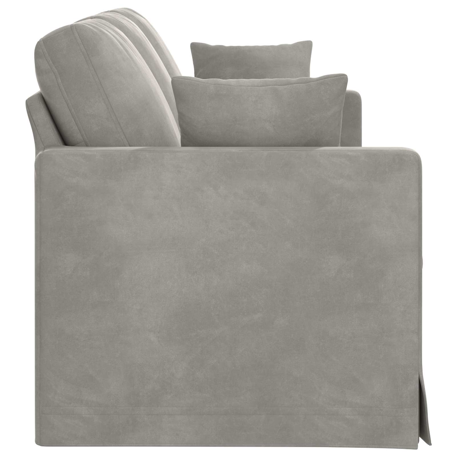 Canapé Gris clair 198 x 78 x 80 cm Velours - XIOS