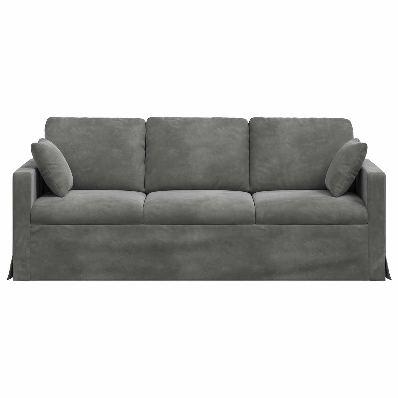 Canapé Gris foncé 198 x 78 x 80 cm Velours - XIOS