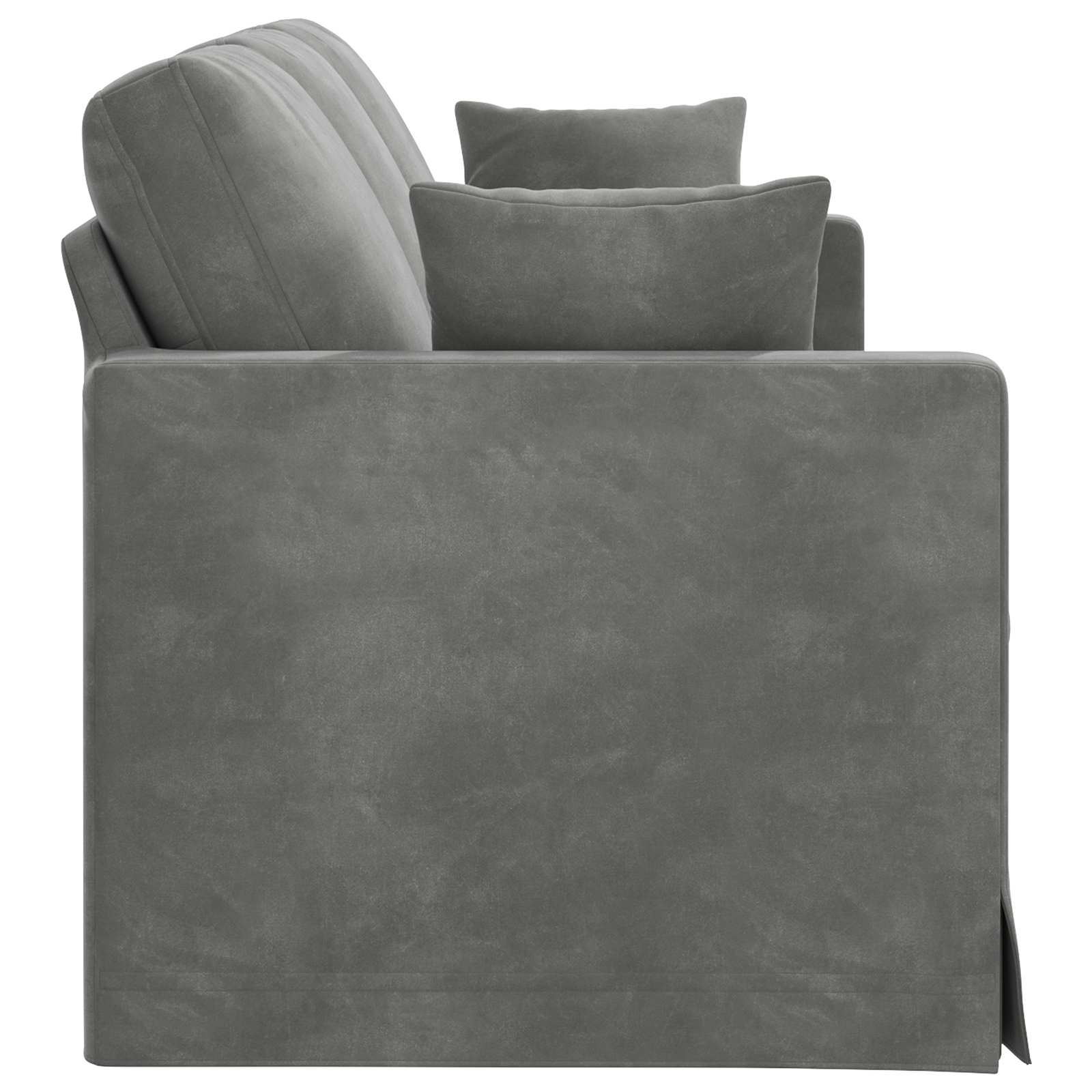Canapé Gris foncé 198 x 78 x 80 cm Velours - XIOS