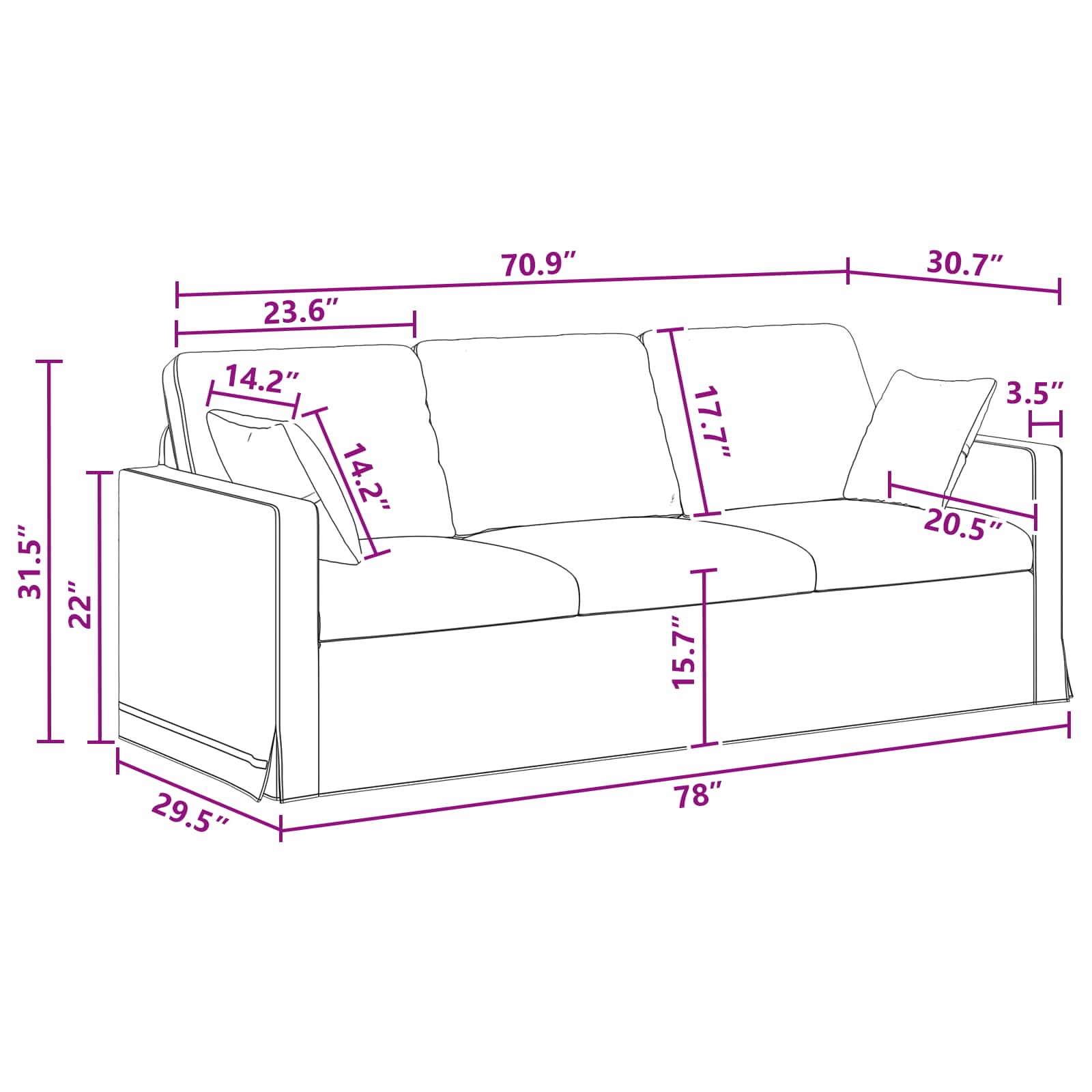 Canapé Gris foncé - XIOS
