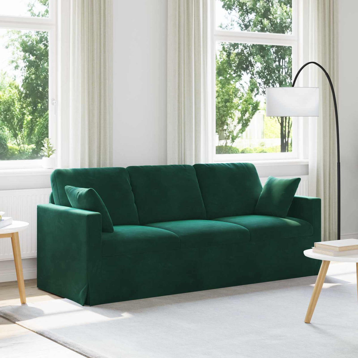 Canapé Vert foncé 198 x 78 x 80 cm Velours