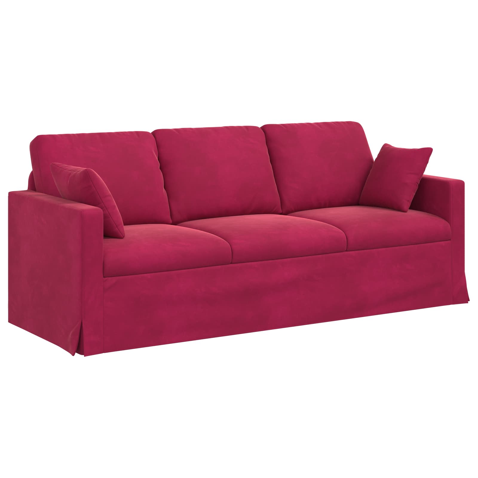 Canapé Bordeaux 198 x 78 x 80 cm Velours - XIOS